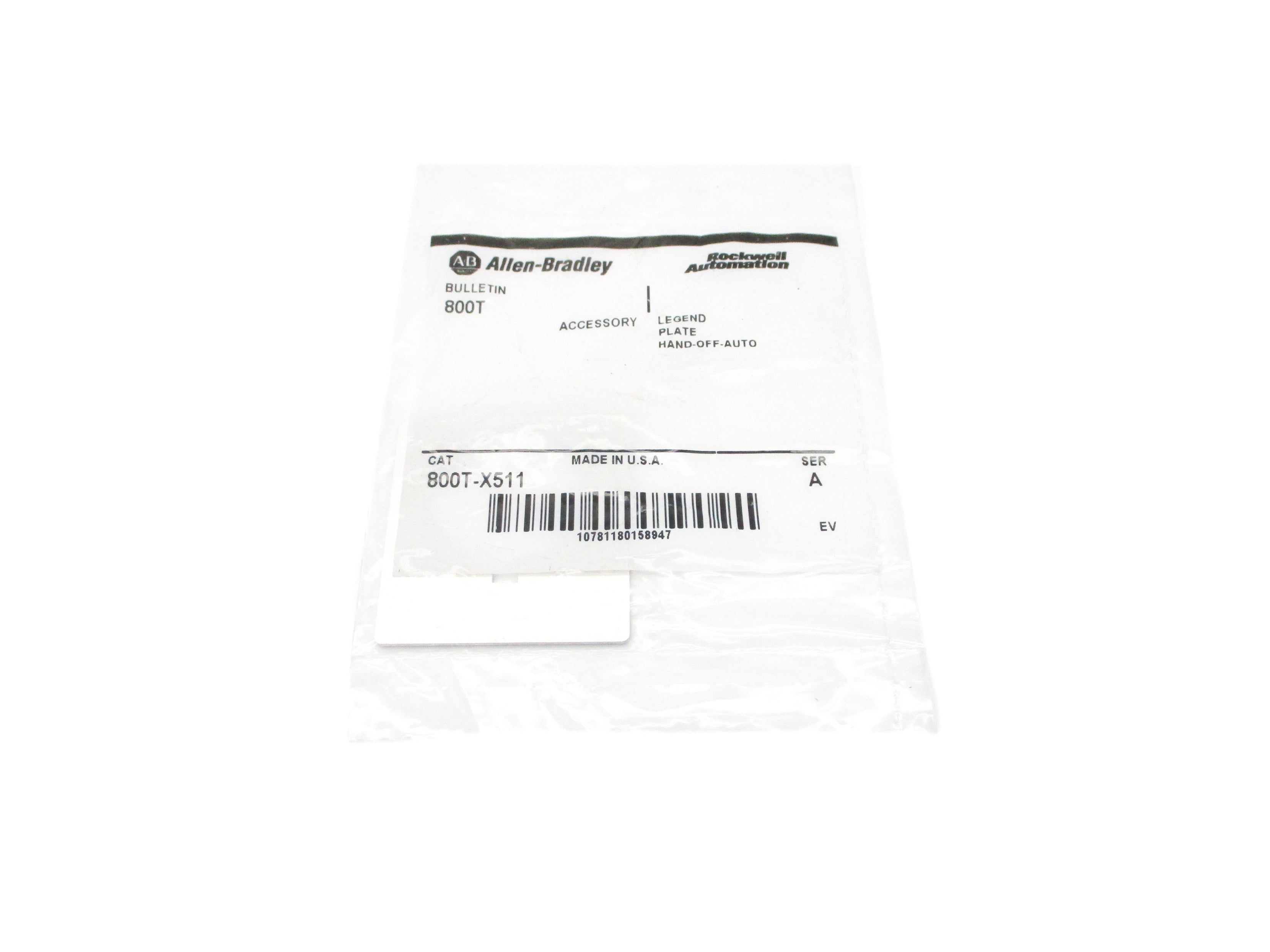 INDUSTRIAL SPARE PART 800T-X511 SER. A NSMP