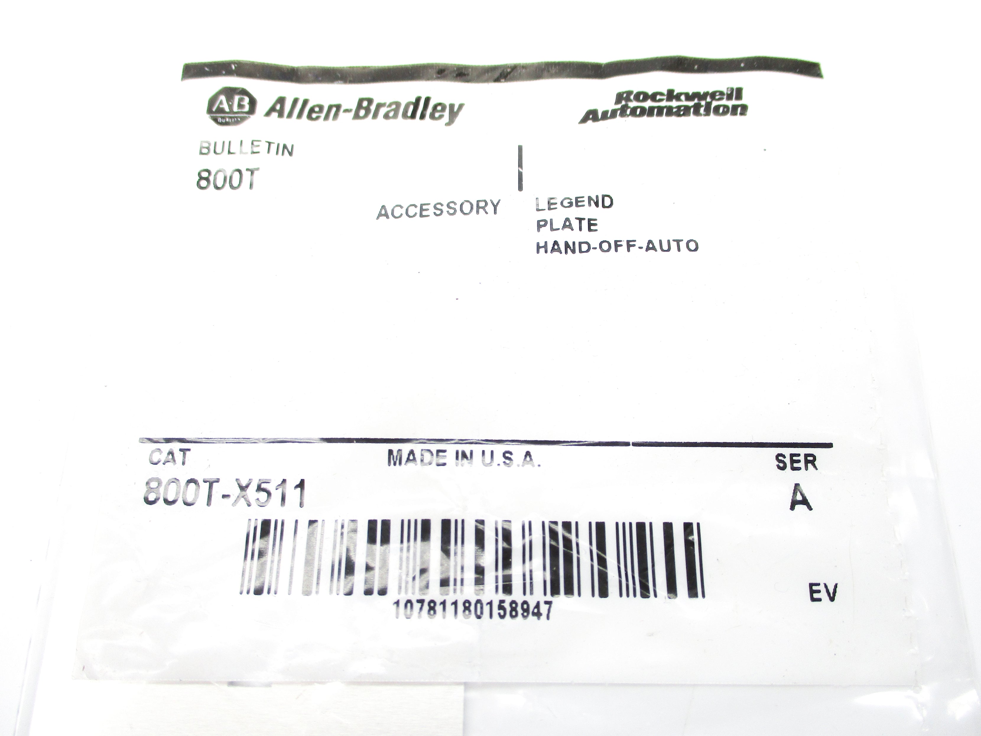 INDUSTRIAL SPARE PART 800T-X511 SER. A NSMP