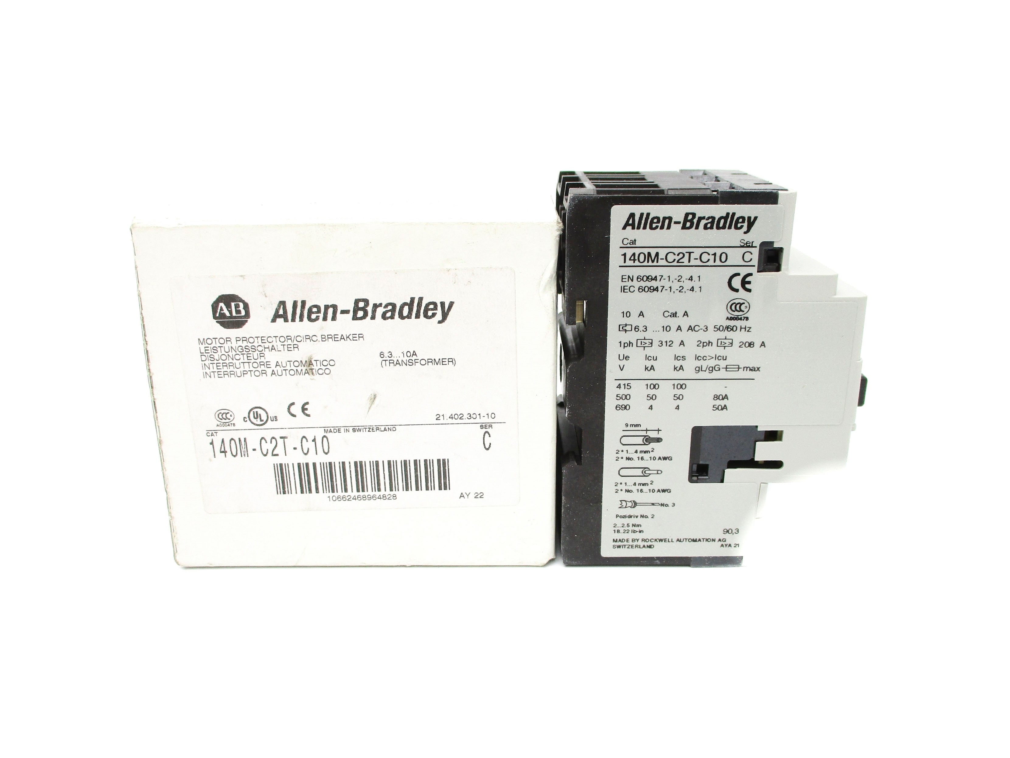ALLEN BRADLEY 140M-C2T-C10 SER. C 6.3-10A NSMP