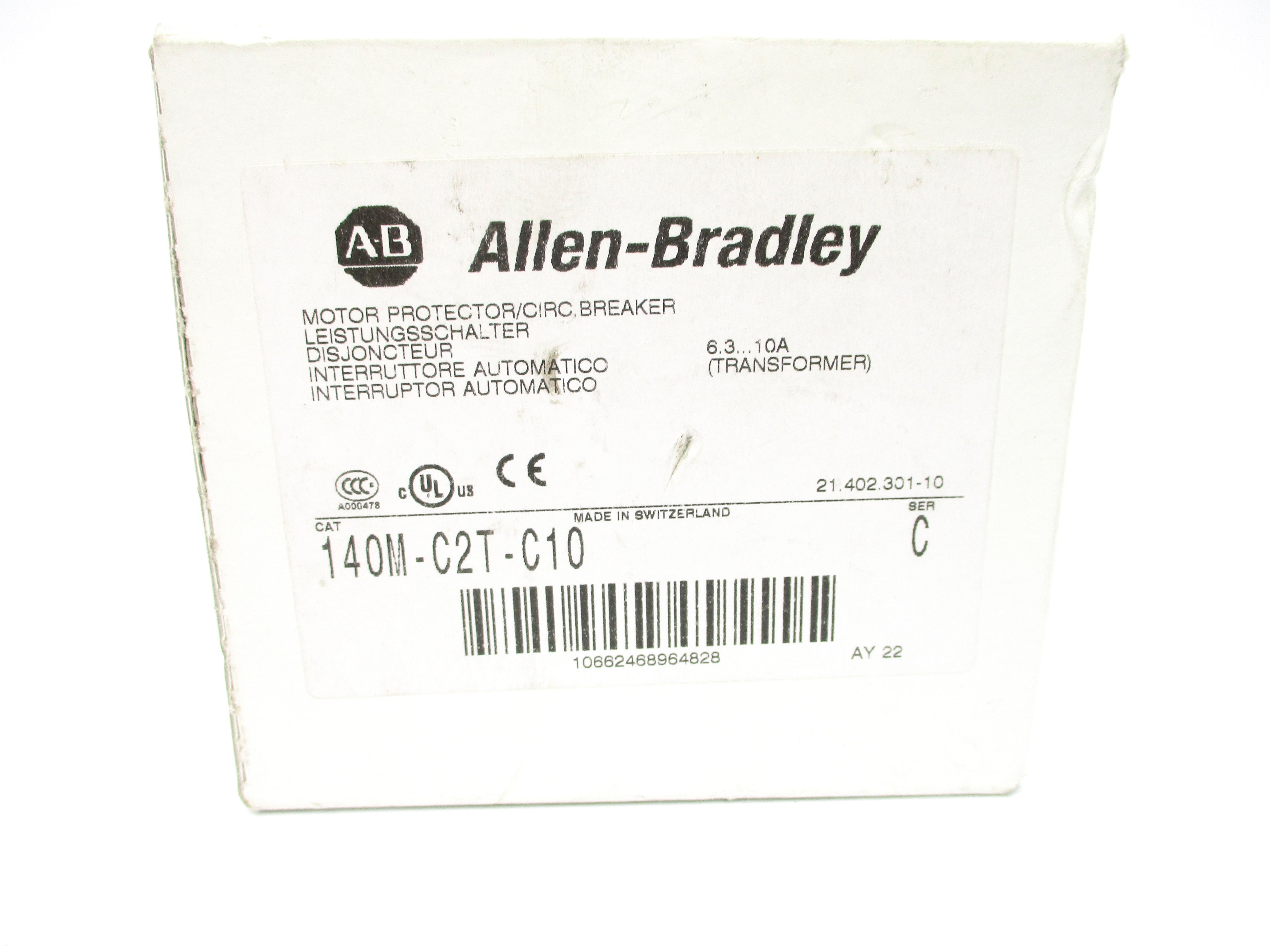 ALLEN BRADLEY 140M-C2T-C10 SER. C 6.3-10A NSMP