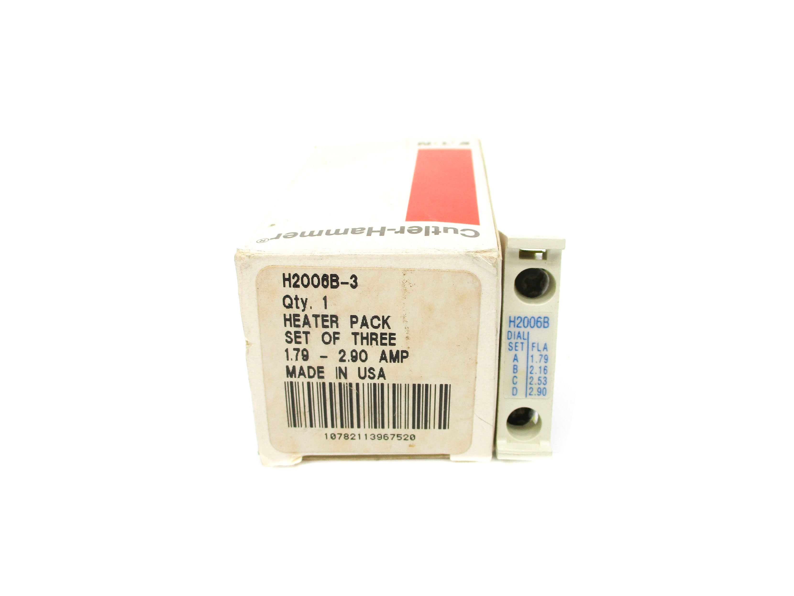 CUTLER HAMMER H2006B-3 1.79-2.90A (PKG OF 3) NSMP