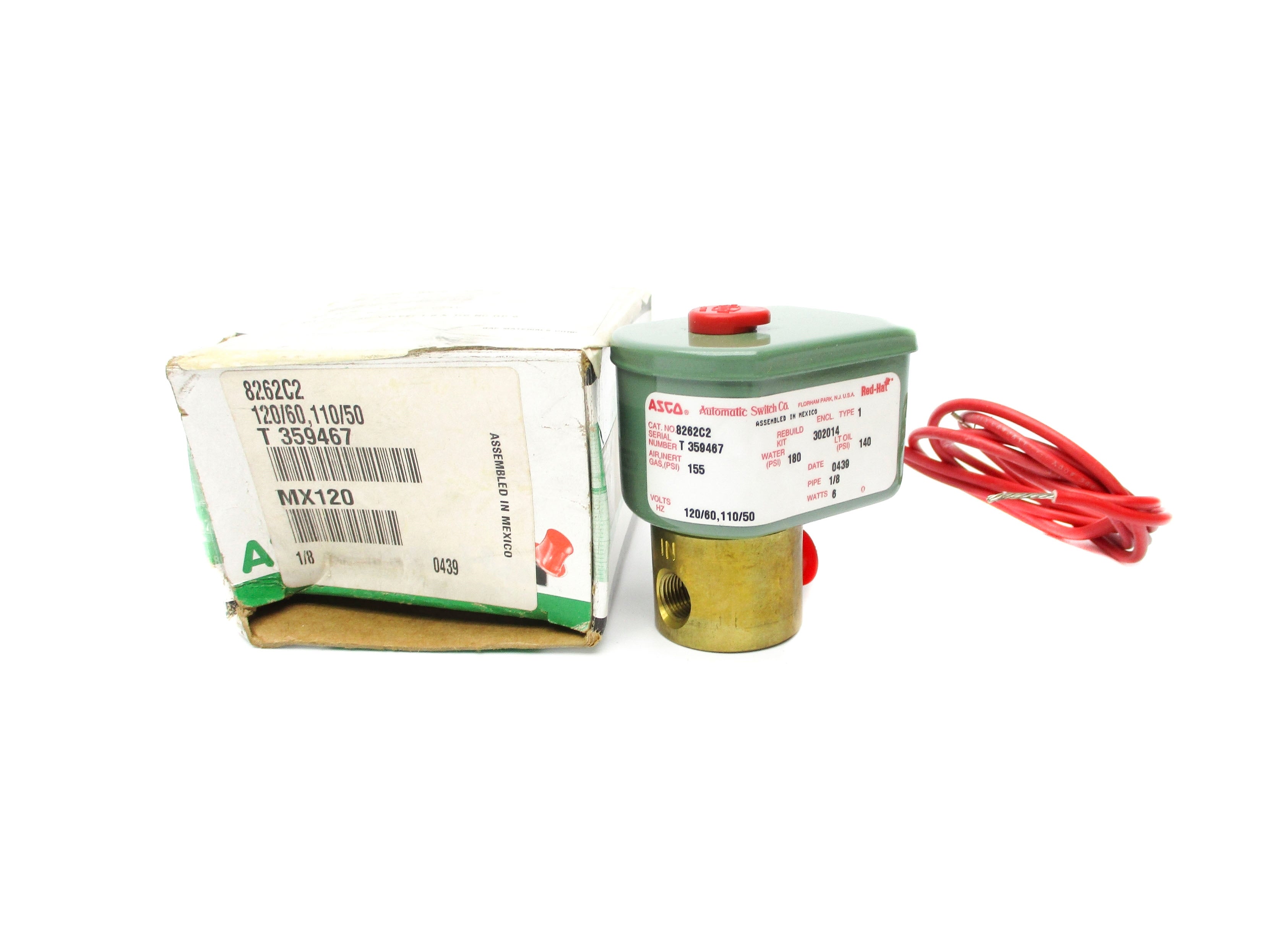 ASCO 8262C2 110/120V 140-180PSI 1/8" NSMP