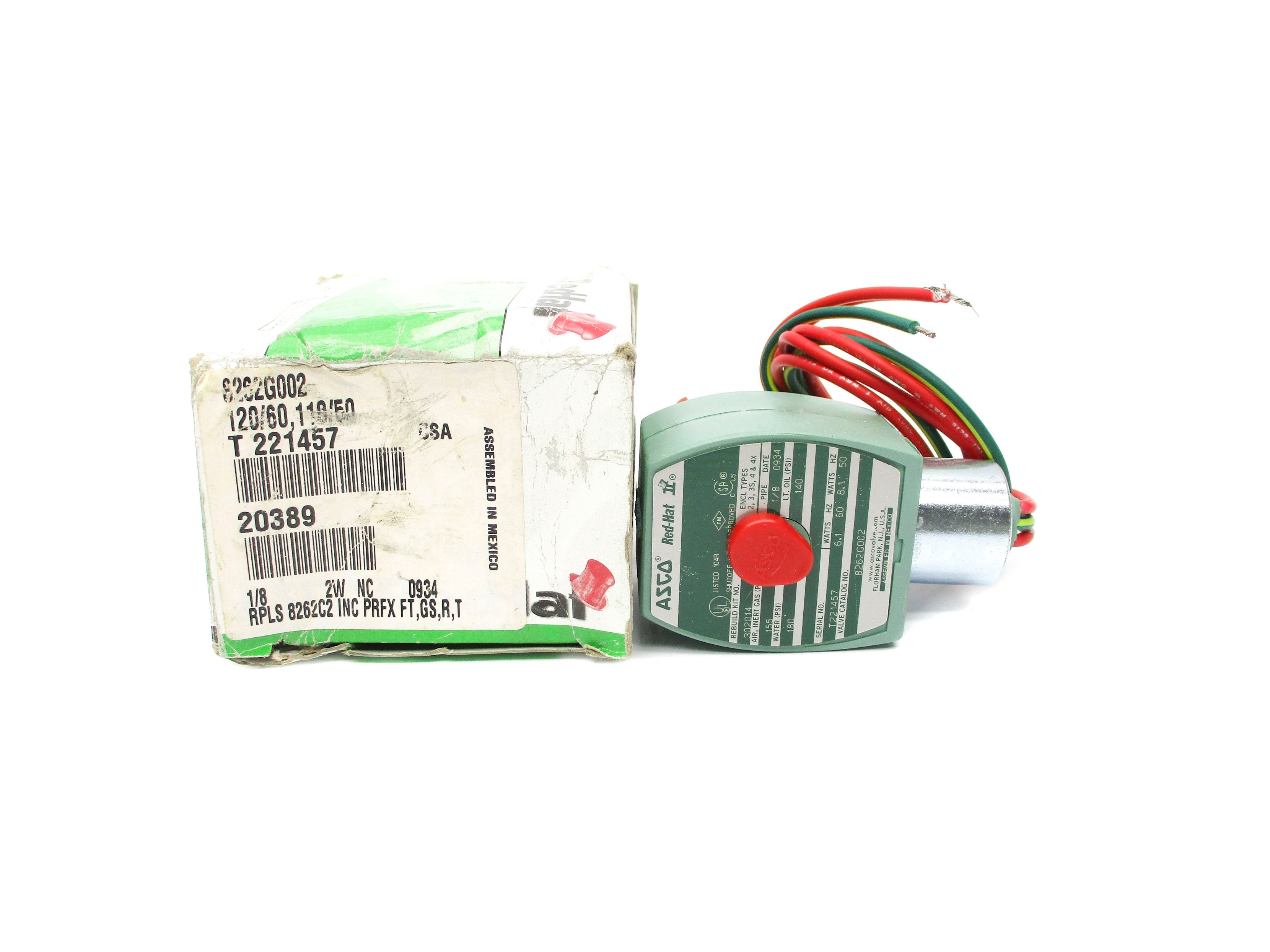 ASCO 8262G002 110/120V 180PSI 1/8" NSMP