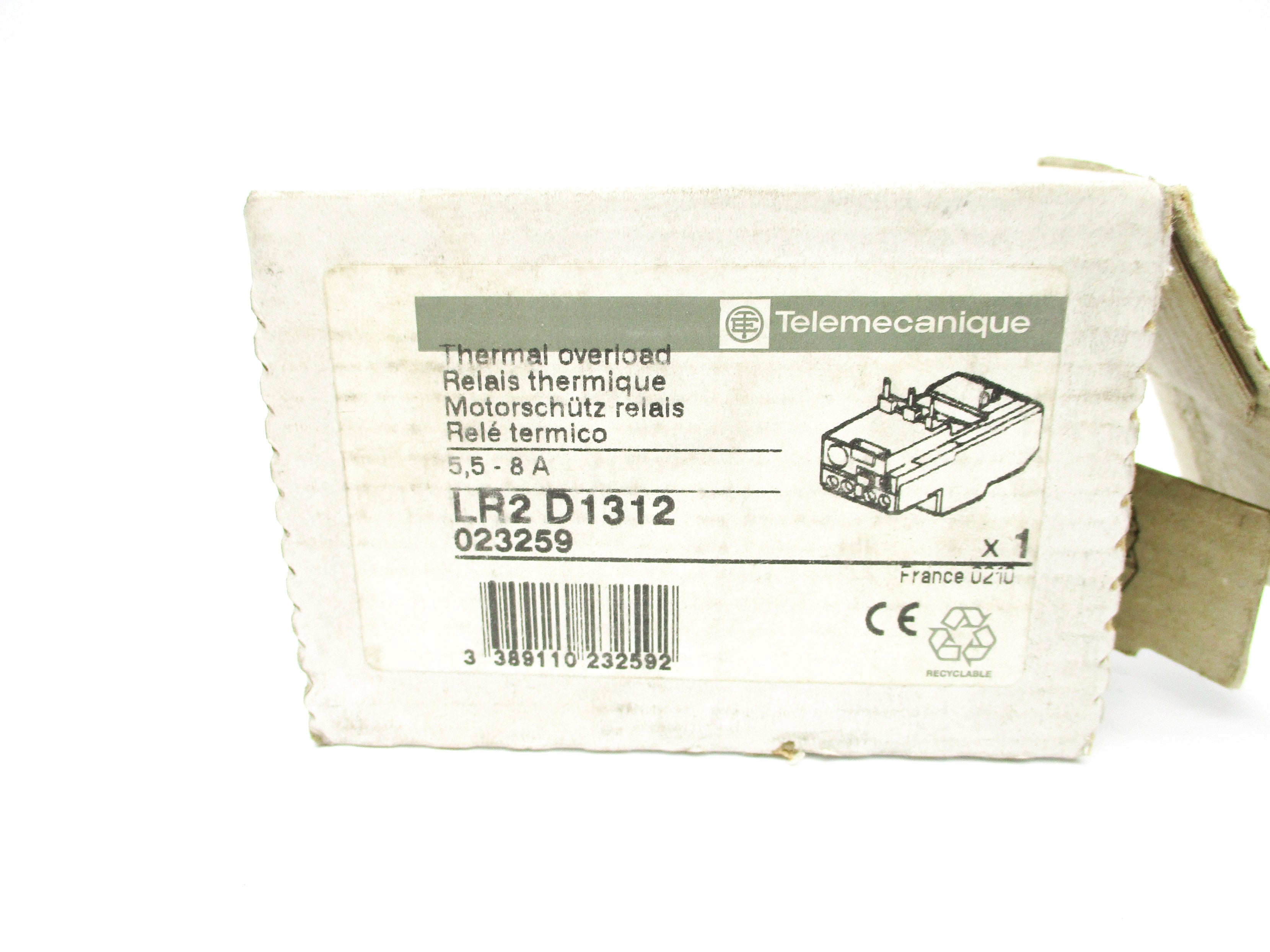 TELEMECANIQUE LR2D1312 750V 5.5-8A NSMP