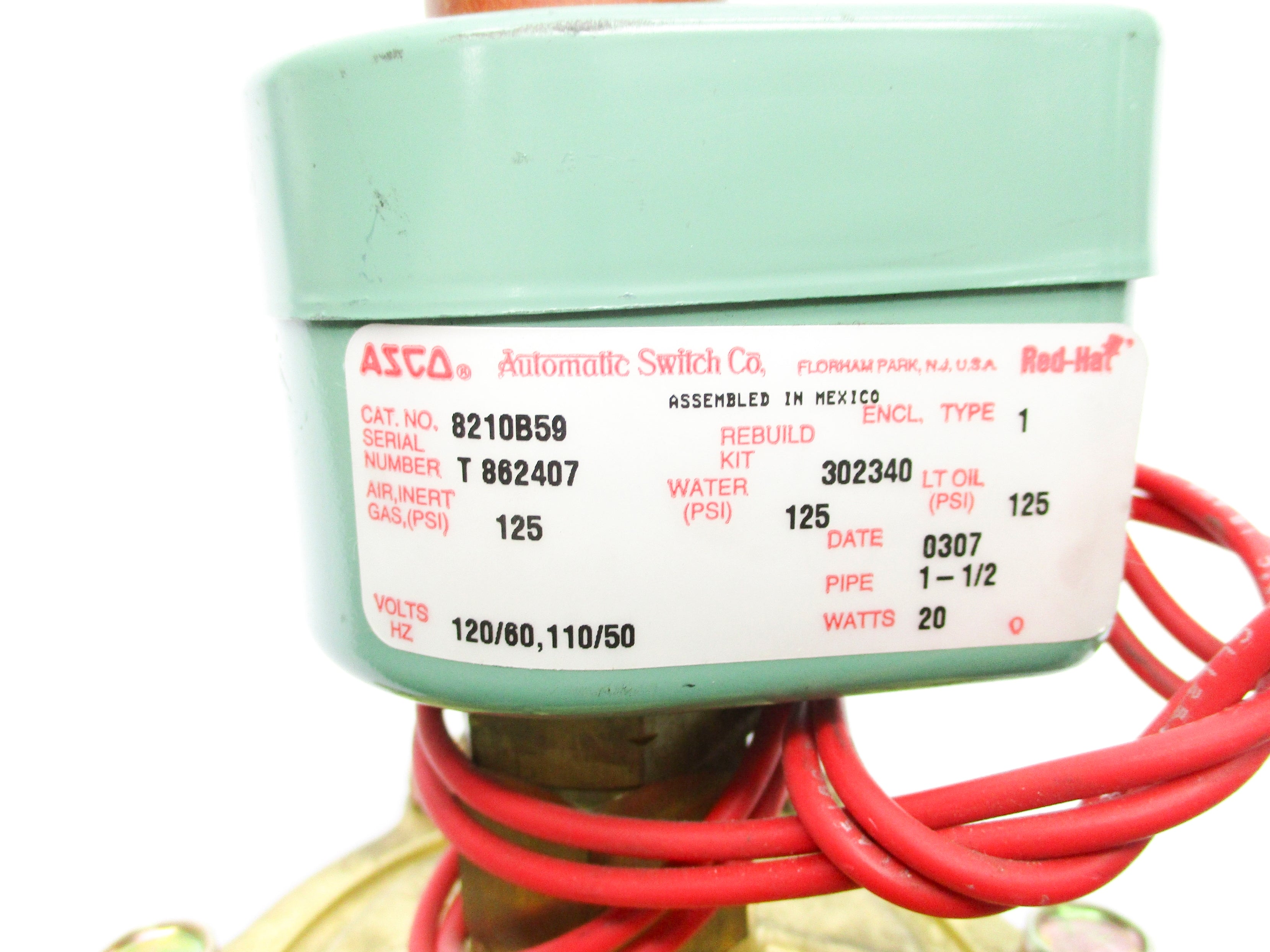 ASCO 8210B59 110/120V 125PSI 1-1/2" NSNP