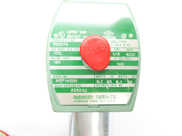 ASCO 8262G2 110/120V 140-180PSI 1/8" NSNP