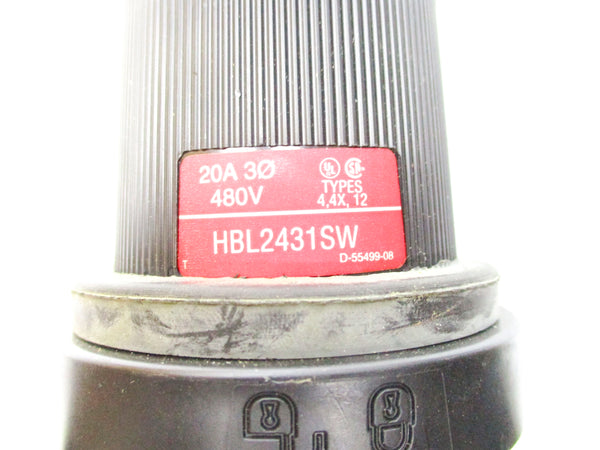 HUBBELL HBL2431SW 480V 20A NSNP