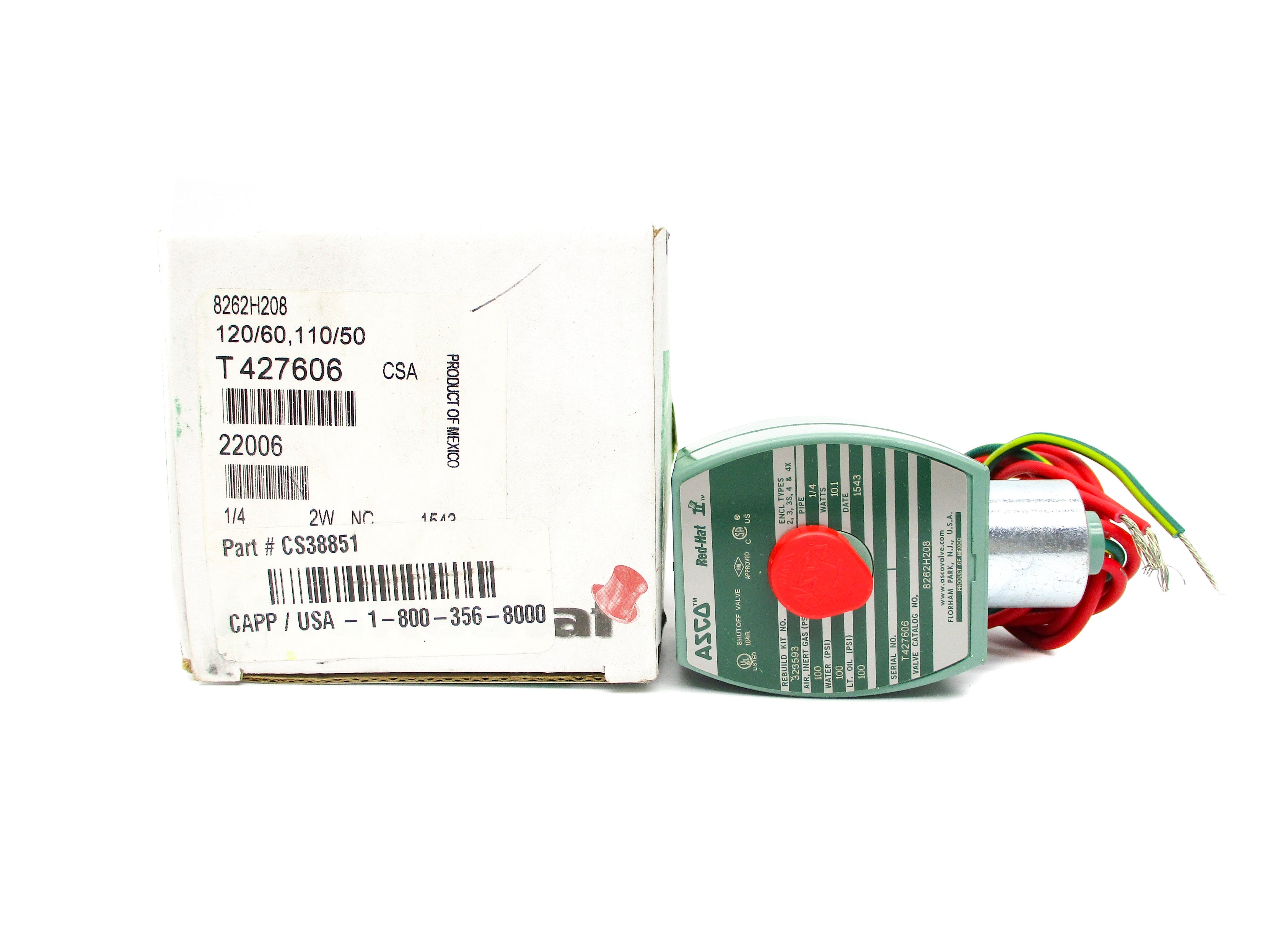 ASCO 8262H208 110/120V 100PSI 1/4" NSMP