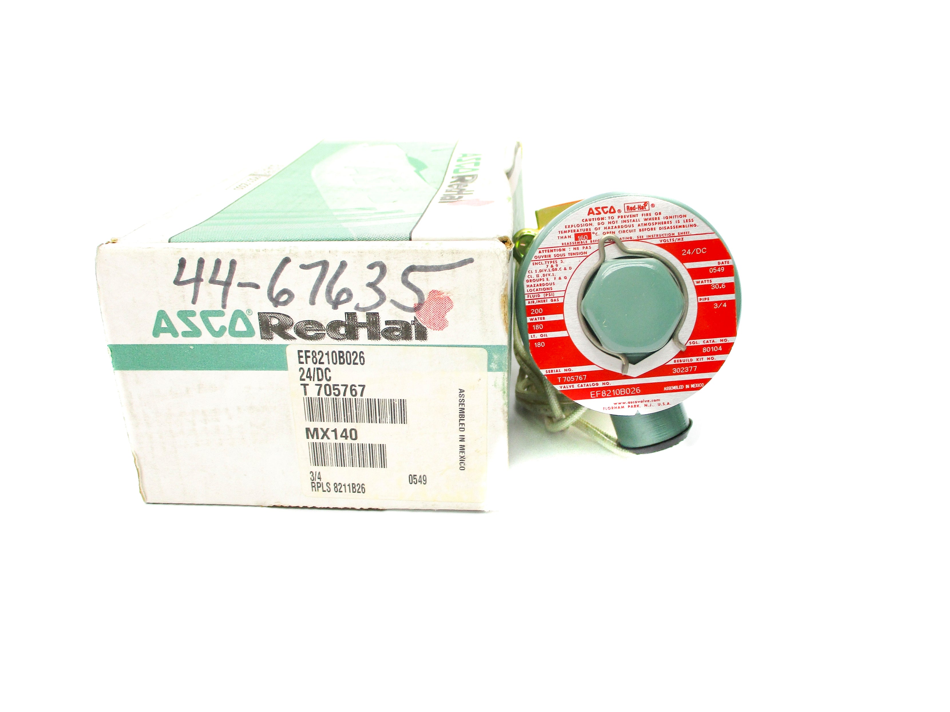 ASCO EF8210B026 24/DC 200PSI NSMP