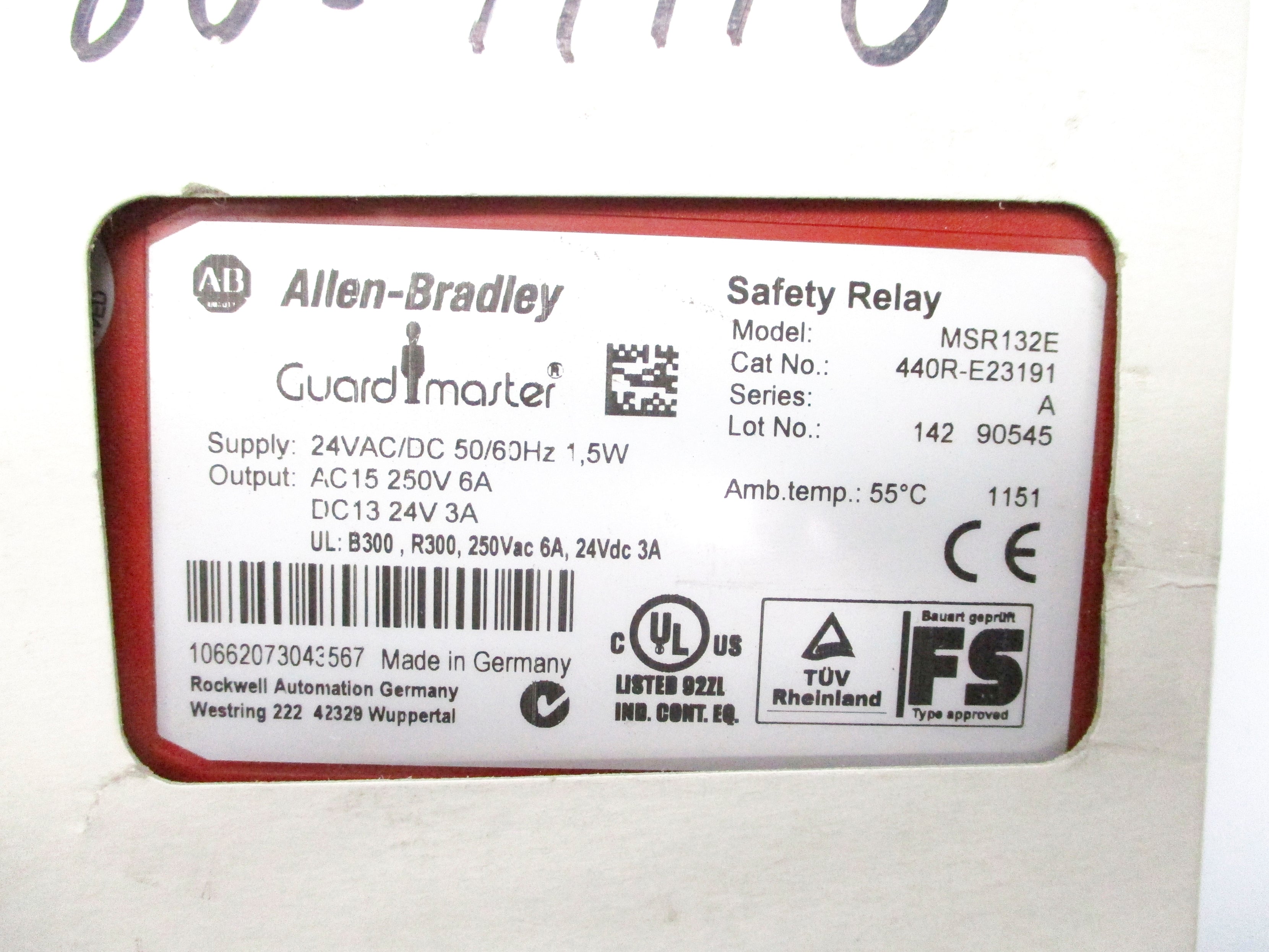 INDUSTRIAL SPARE PART 440R-E23191 SER. A 24VAC/DC (WH) NSMP
