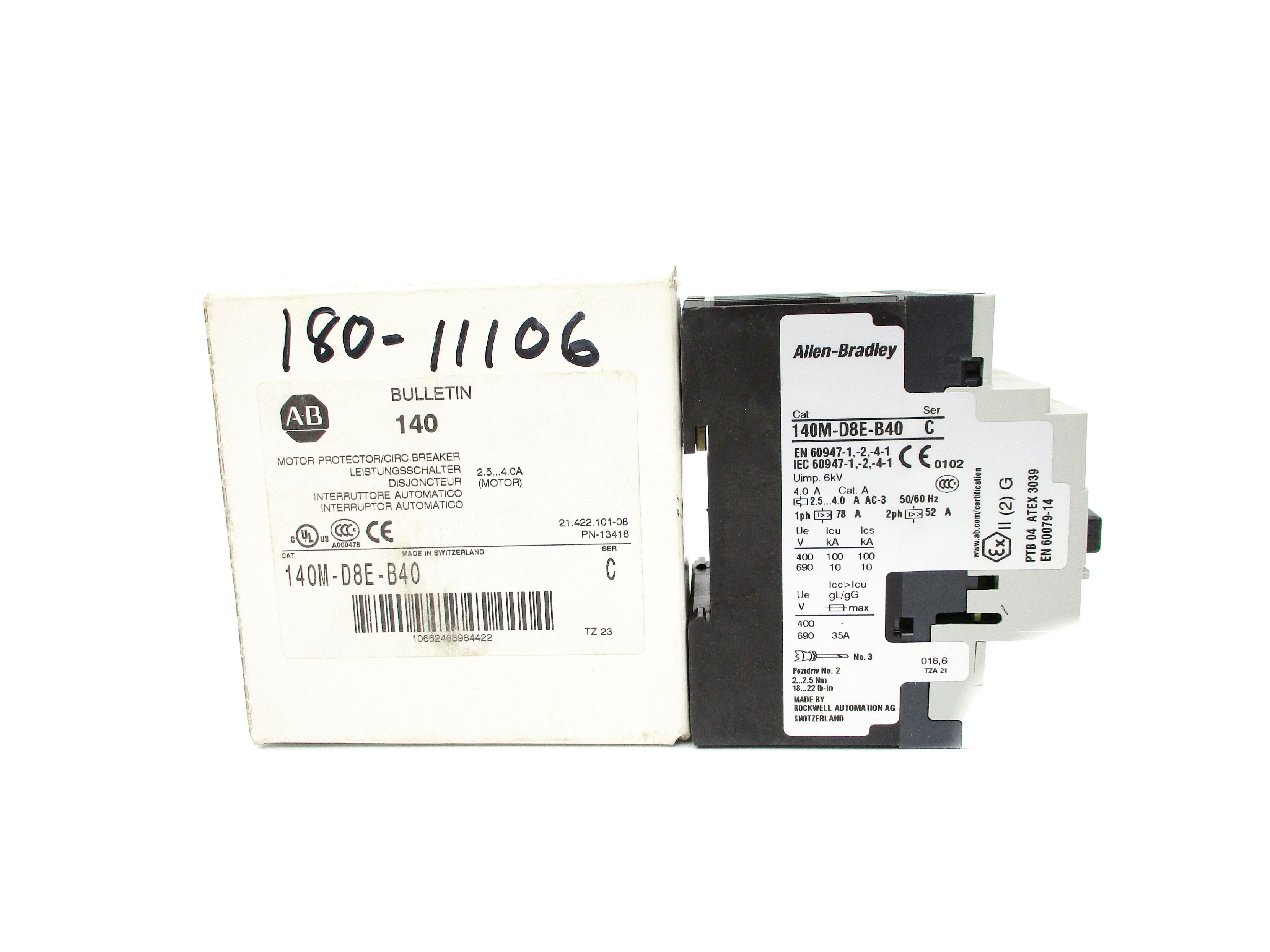 INDUSTRIAL SPARE PART 140M-D8E-B40 SER. C 2.5-4.0A NSMP