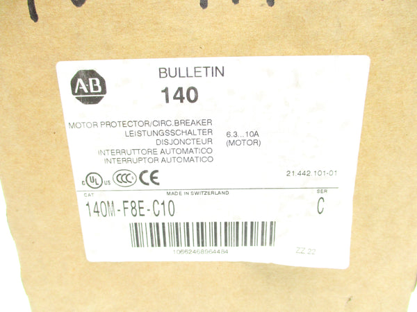 ALLEN BRADLEY 140M-F8E-C10 SER. C 690V 6.3-10A NSMP