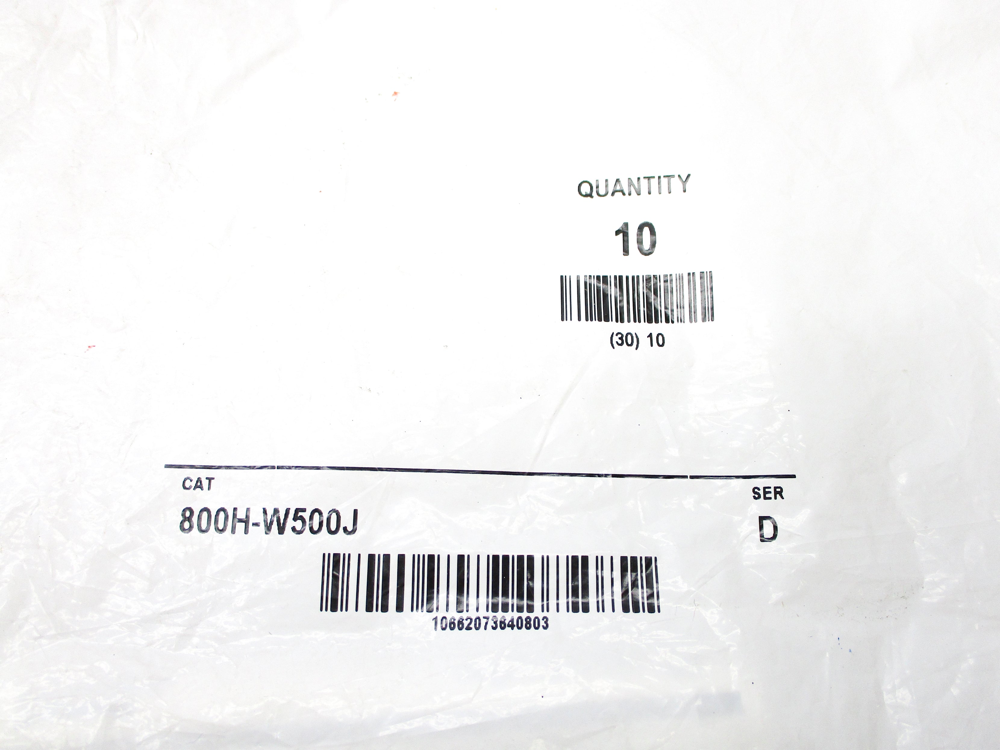 ALLEN BRADLEY 800H-W500J SER. D (PKG OF 10) NSMP