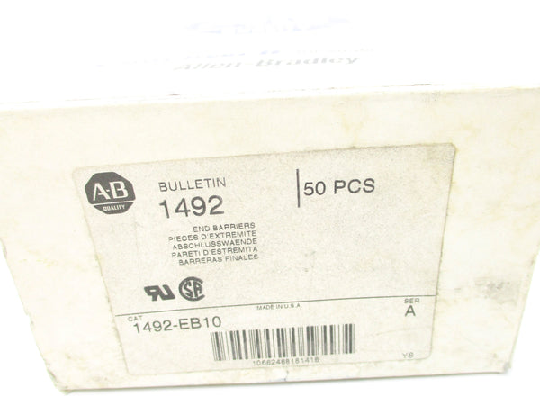 ALLEN BRADLEY 1492-EB10 SER. A (PKG OF 50) (GY/BL) NSMP