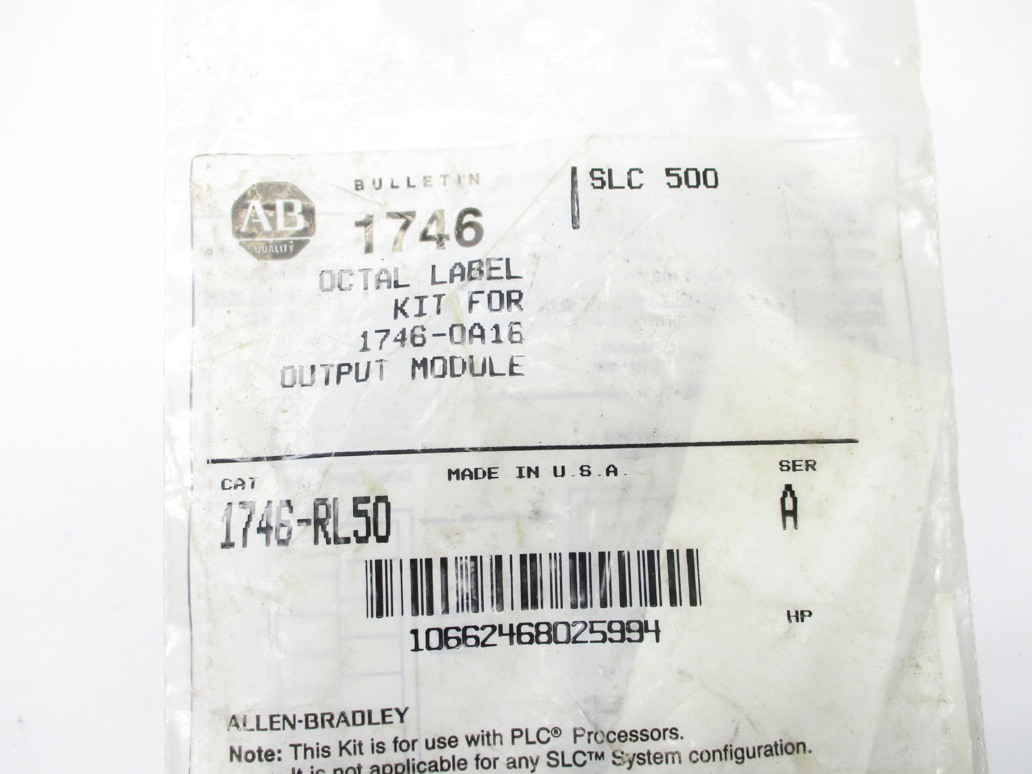 ALLEN BRADLEY 1746-RL50 SER. A NSMP