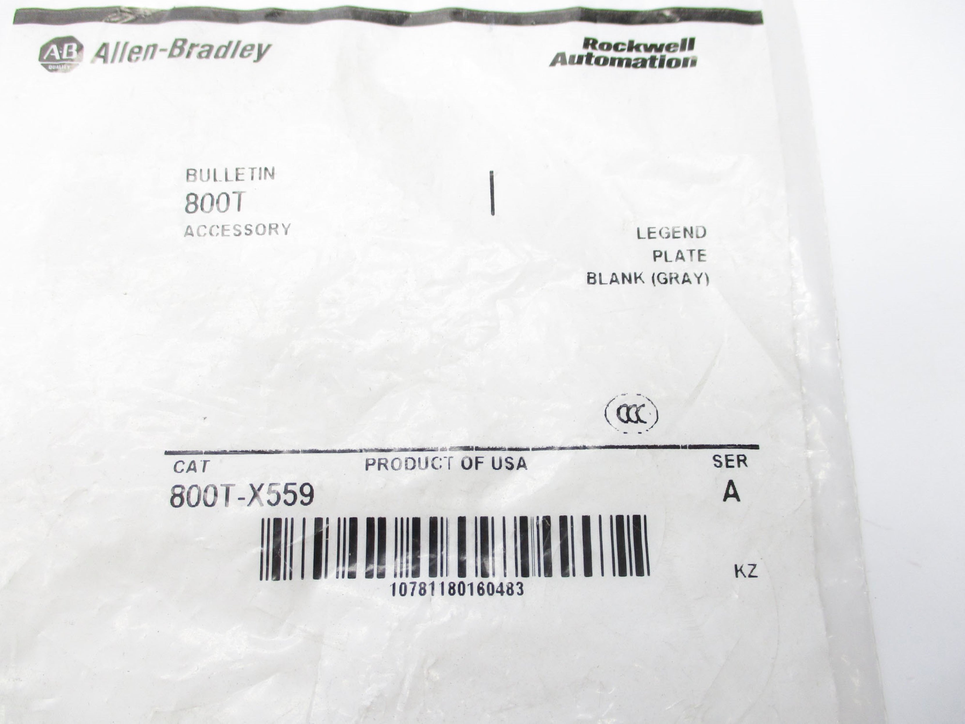 INDUSTRIAL SPARE PART 800T-X559 SER. A NSMP