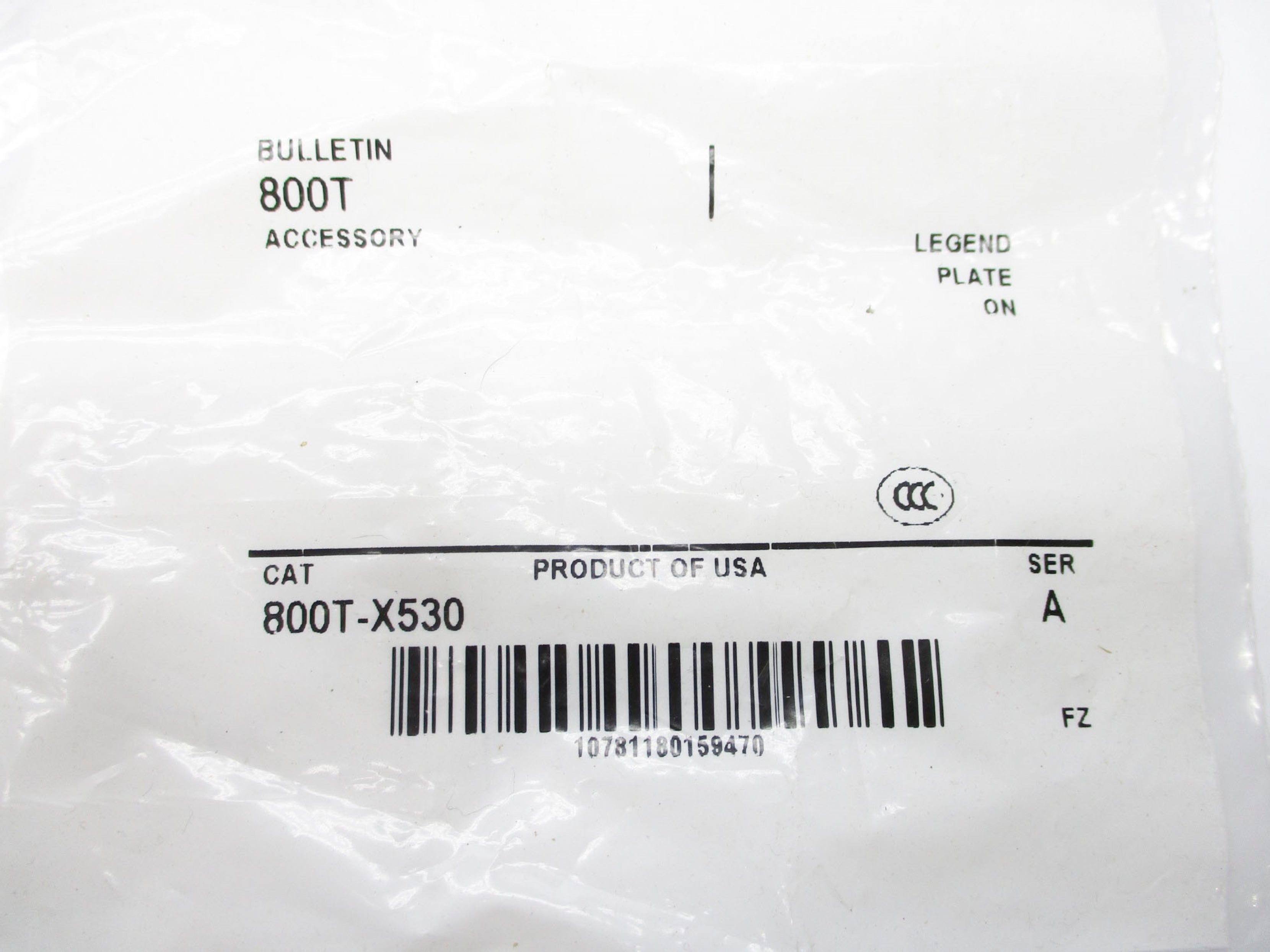 INDUSTRIAL SPARE PART 800T-X530 SER. A NSMP