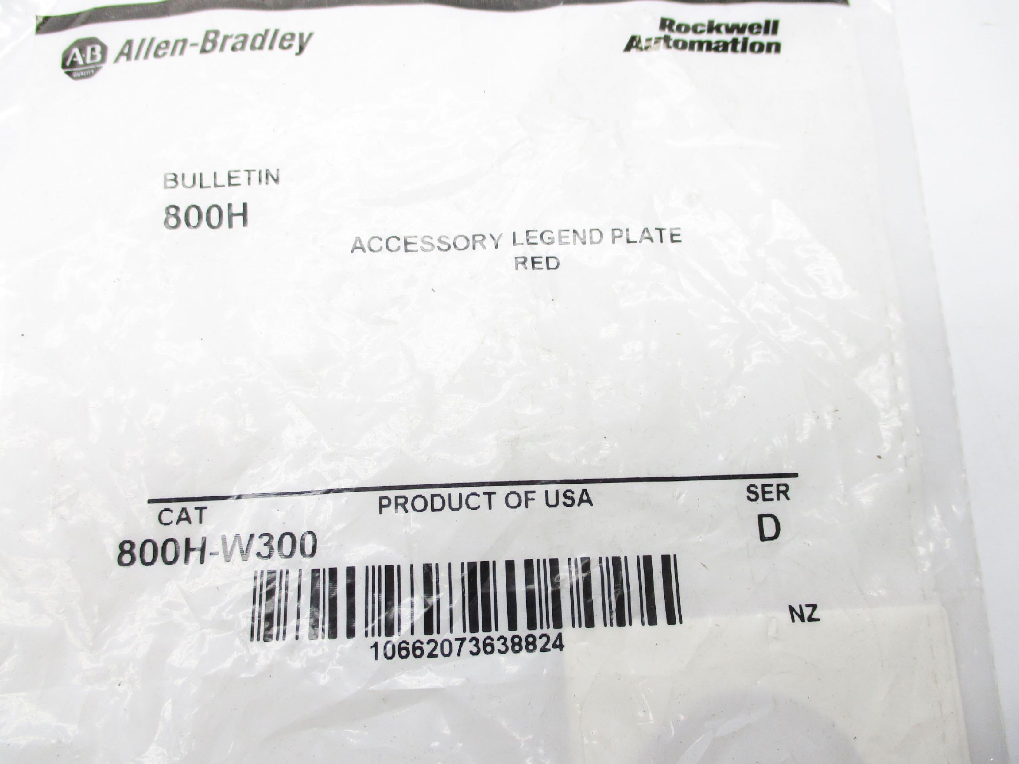 INDUSTRIAL SPARE PART 800H-W300 SER. D NSMP