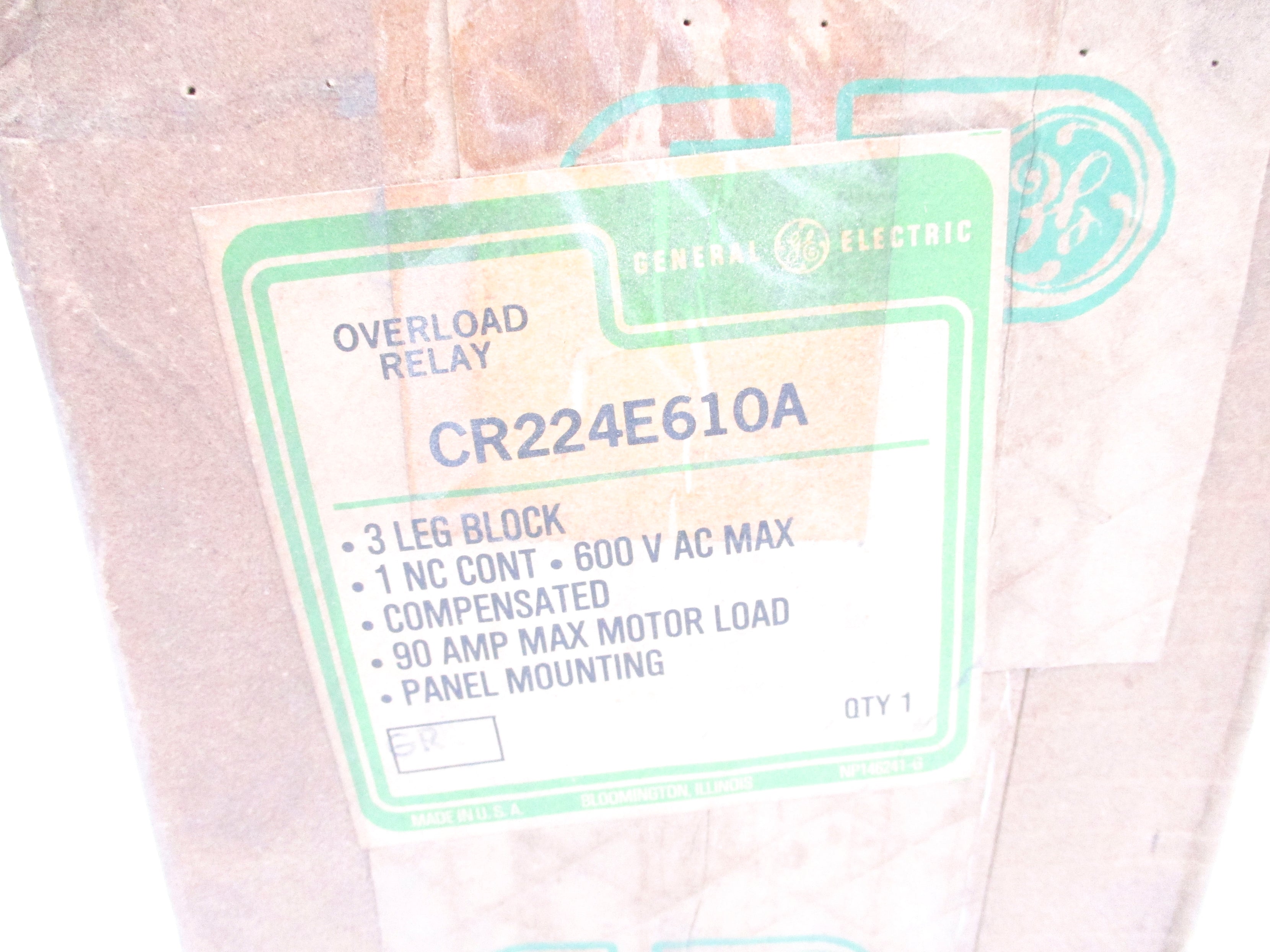 GENERAL ELECTRIC CR224E610A 90A 600VAC NSMP