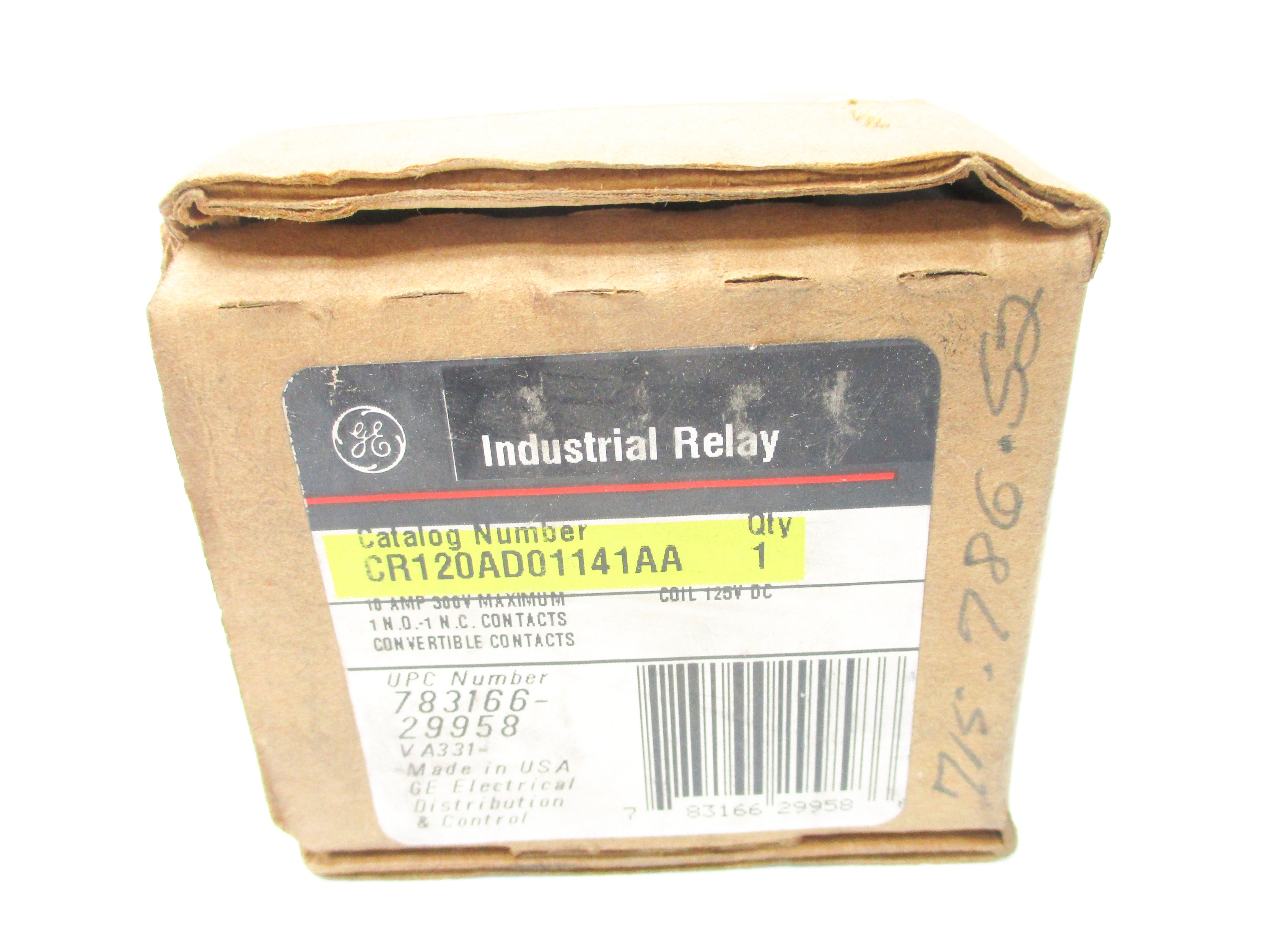 GENERAL ELECTRIC CR120AD01141AA 10A 125VDC NSMP