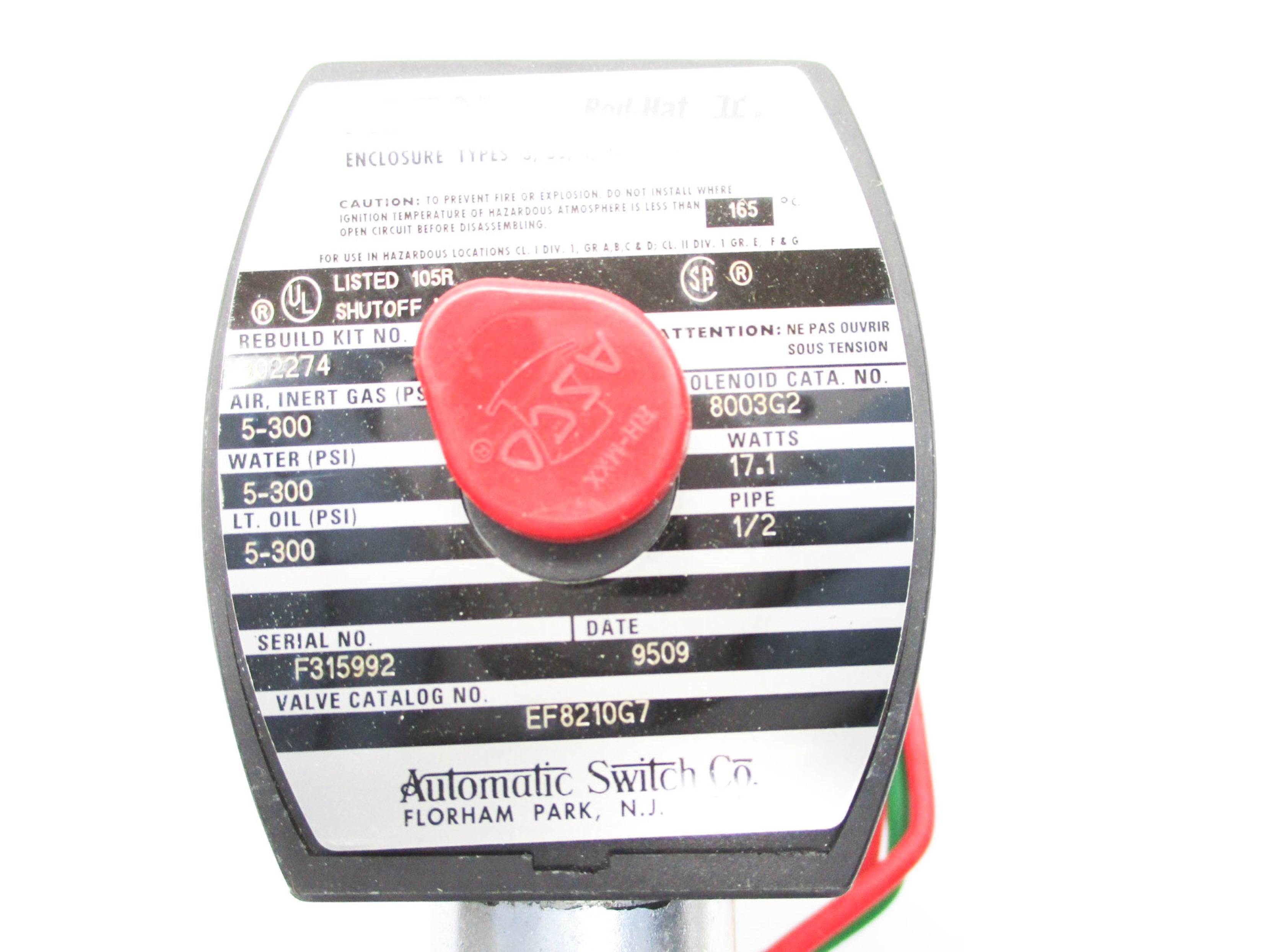 ASCO EF8210G7 110/120V 5-300PSI 1/2" NSNP