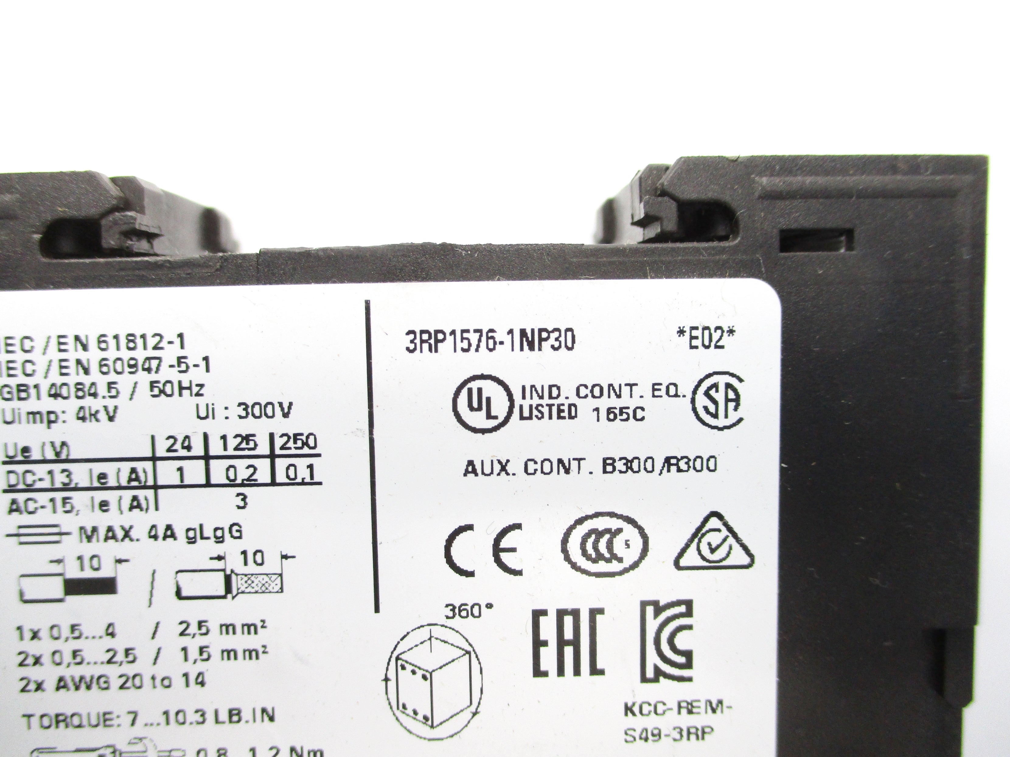 SIEMENS 3RP1576-1NP30 24VDC NSNP