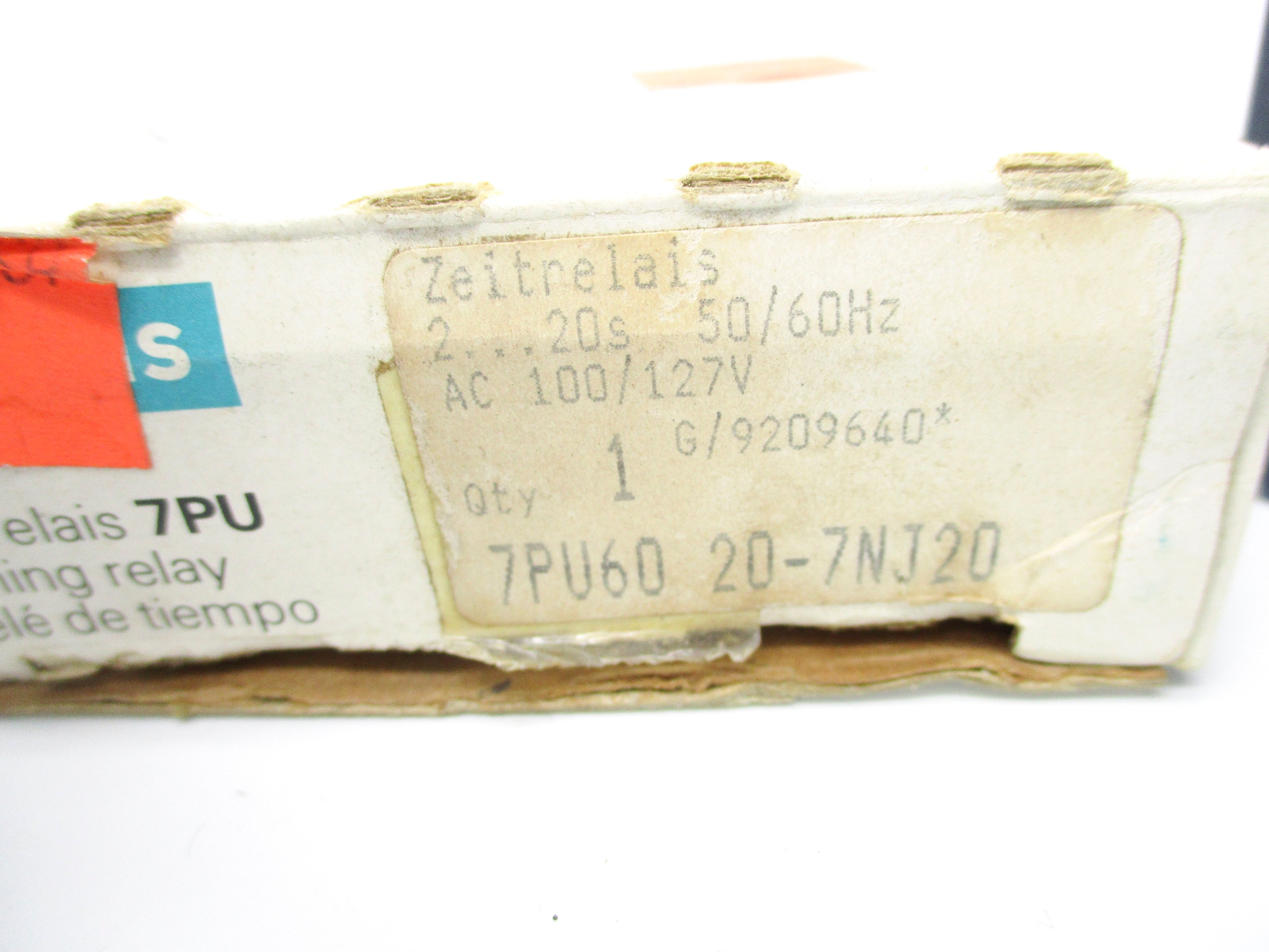 SIEMENS 7PU6020-7NJ20 100/127VAC 2-20S NSMP
