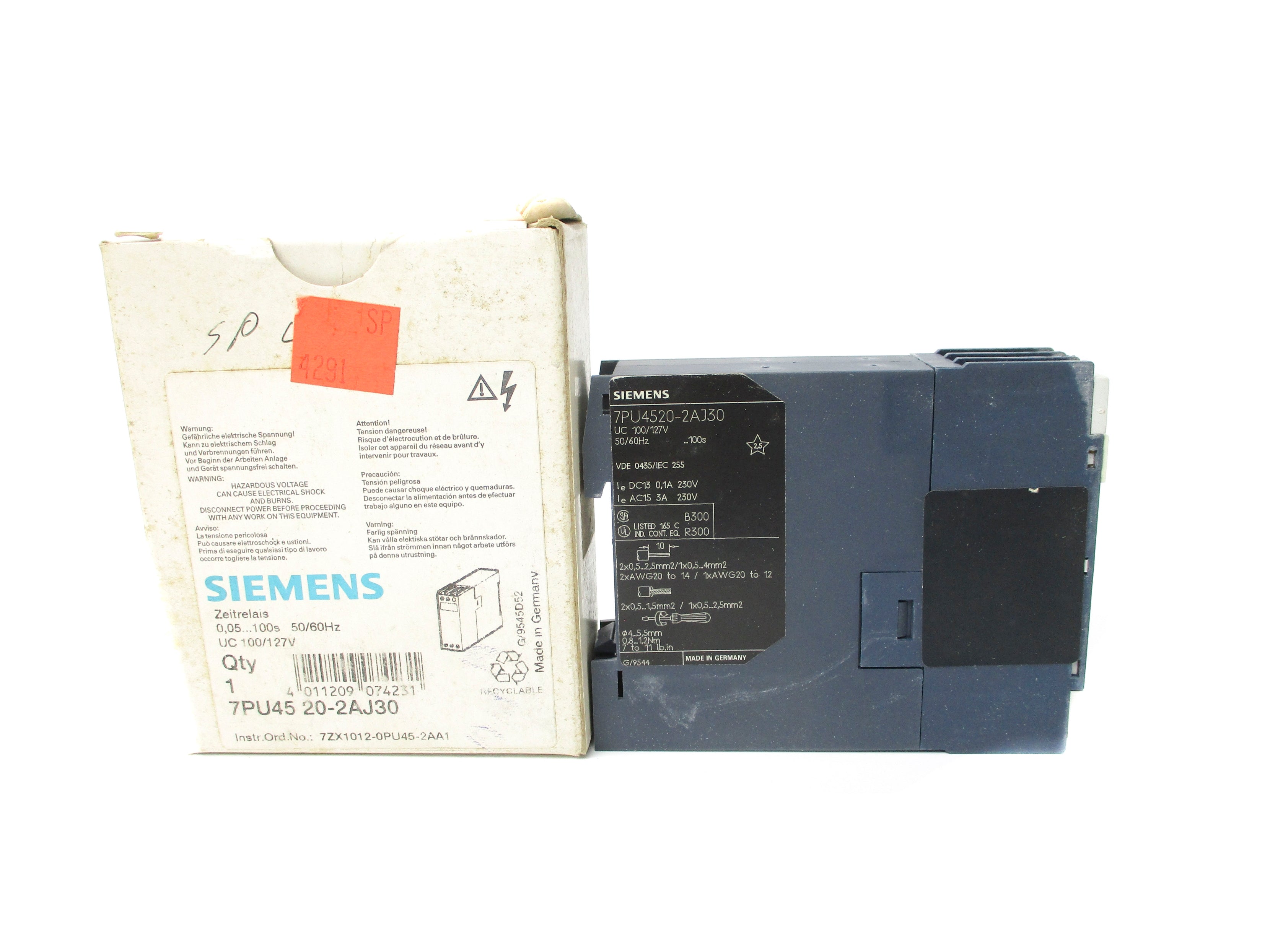 SIEMENS 7PU4520-2AJ30 100/127V NSMP