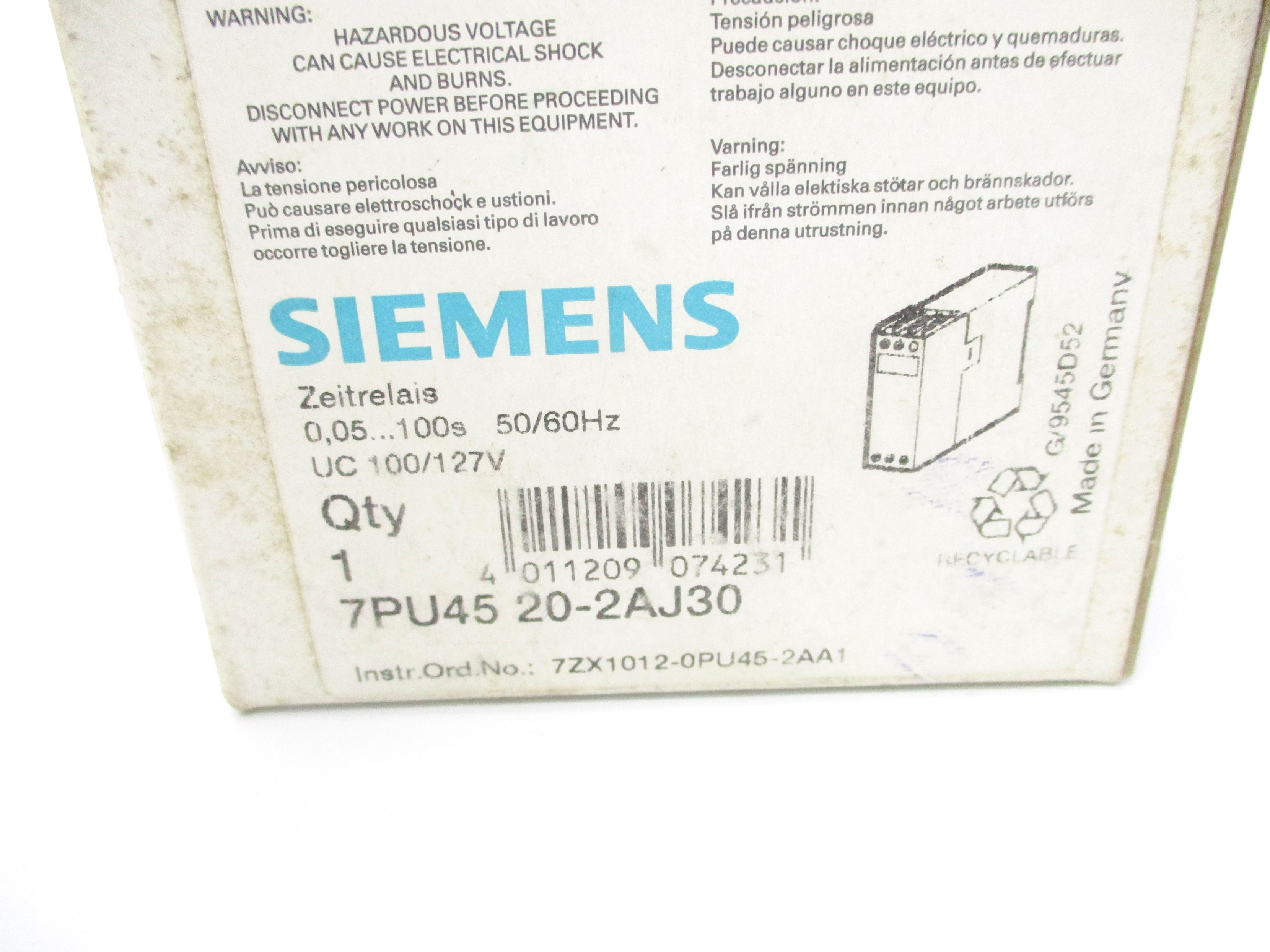 SIEMENS 7PU4520-2AJ30 100/127V NSMP