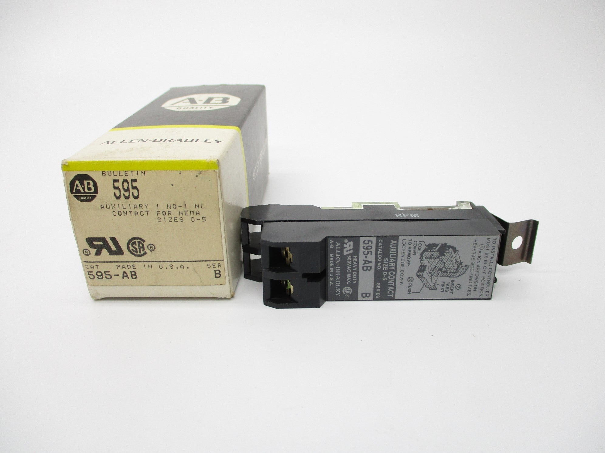 ALLEN BRADLEY 595-AB SER. B 600VAC (BK/YL) NSMP