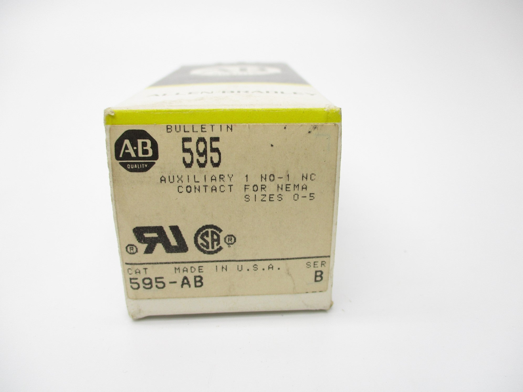 ALLEN BRADLEY 595-AB SER. B 600VAC (BK/YL) NSMP