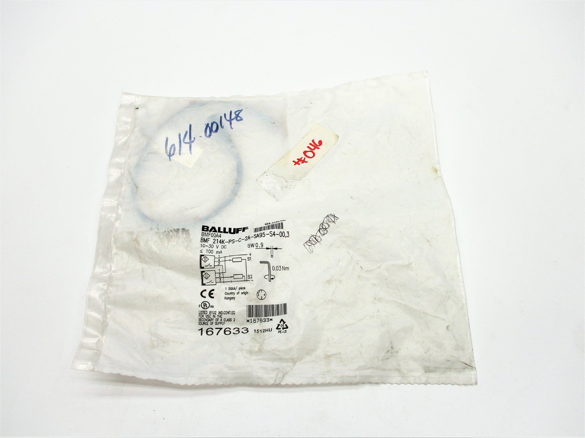 BALLUFF BMF214K-PS-C-2A-SA95-S4-00.3 BMF00A4 10-30VDC NSMP