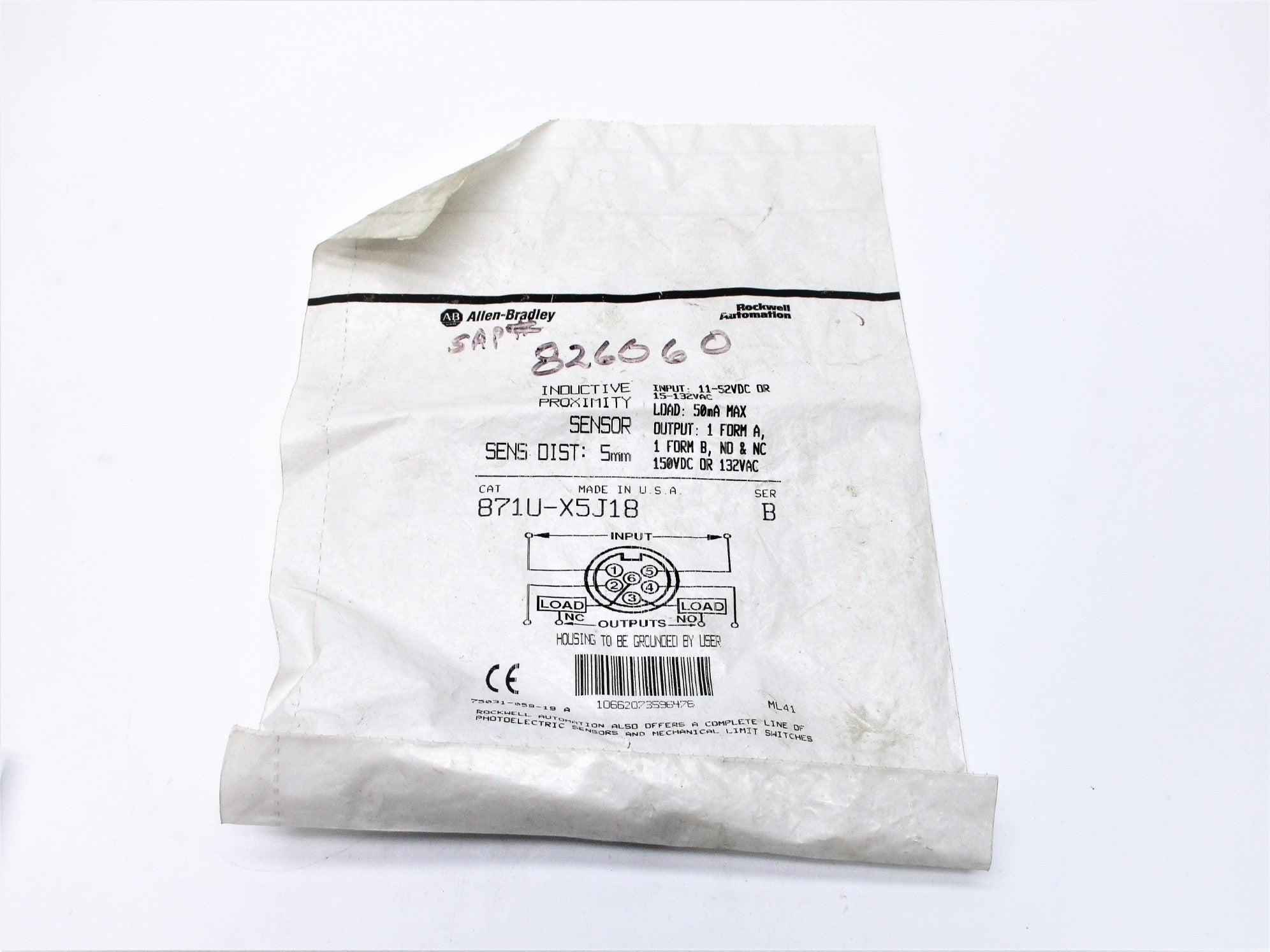 INDUSTRIAL SPARE PART 871U-X5J18 SER. B 15-132VAC NSMP
