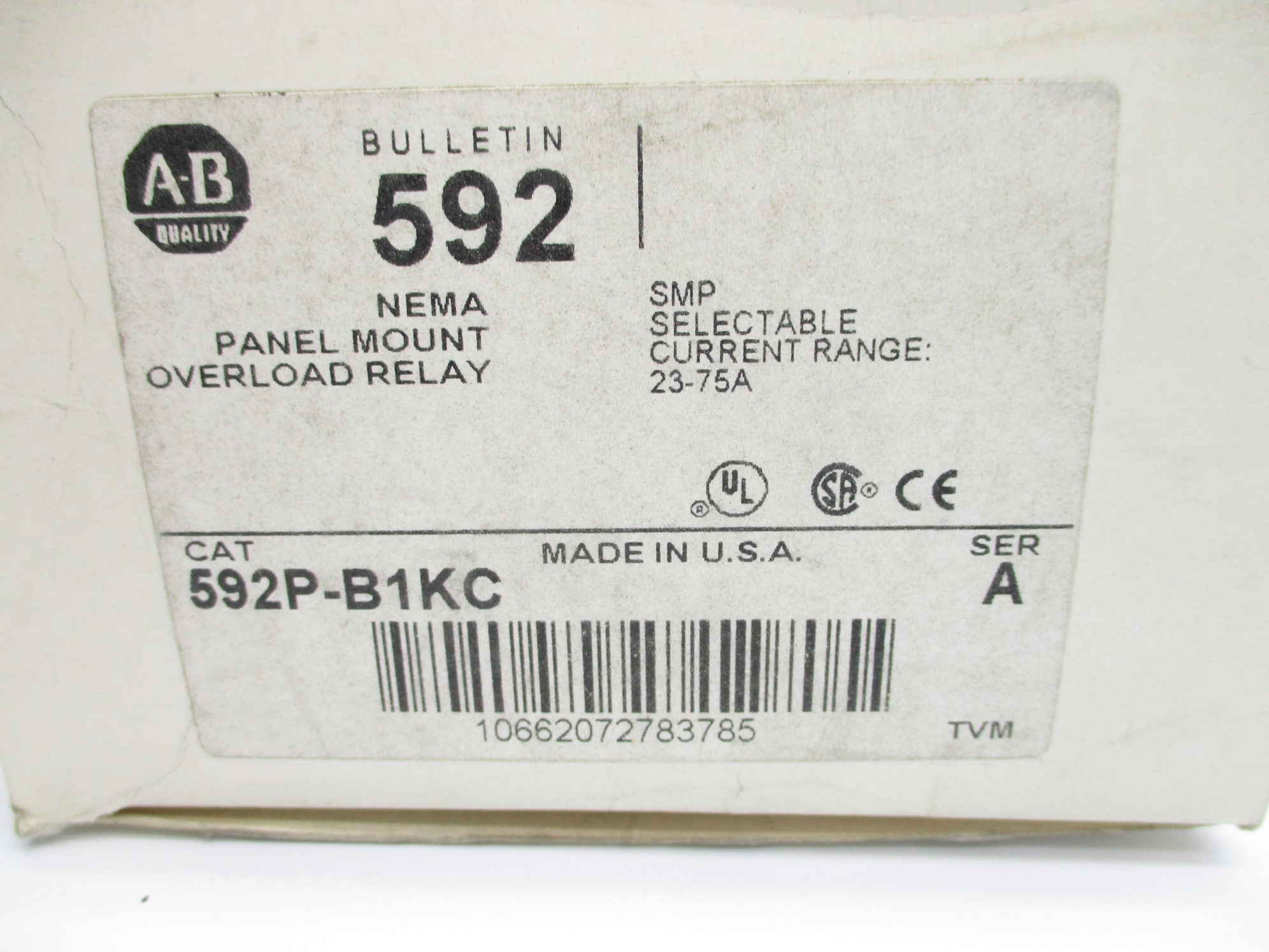 INDUSTRIAL SPARE PART 592P-B1KC SER. A 23-75A (WH) NSMP