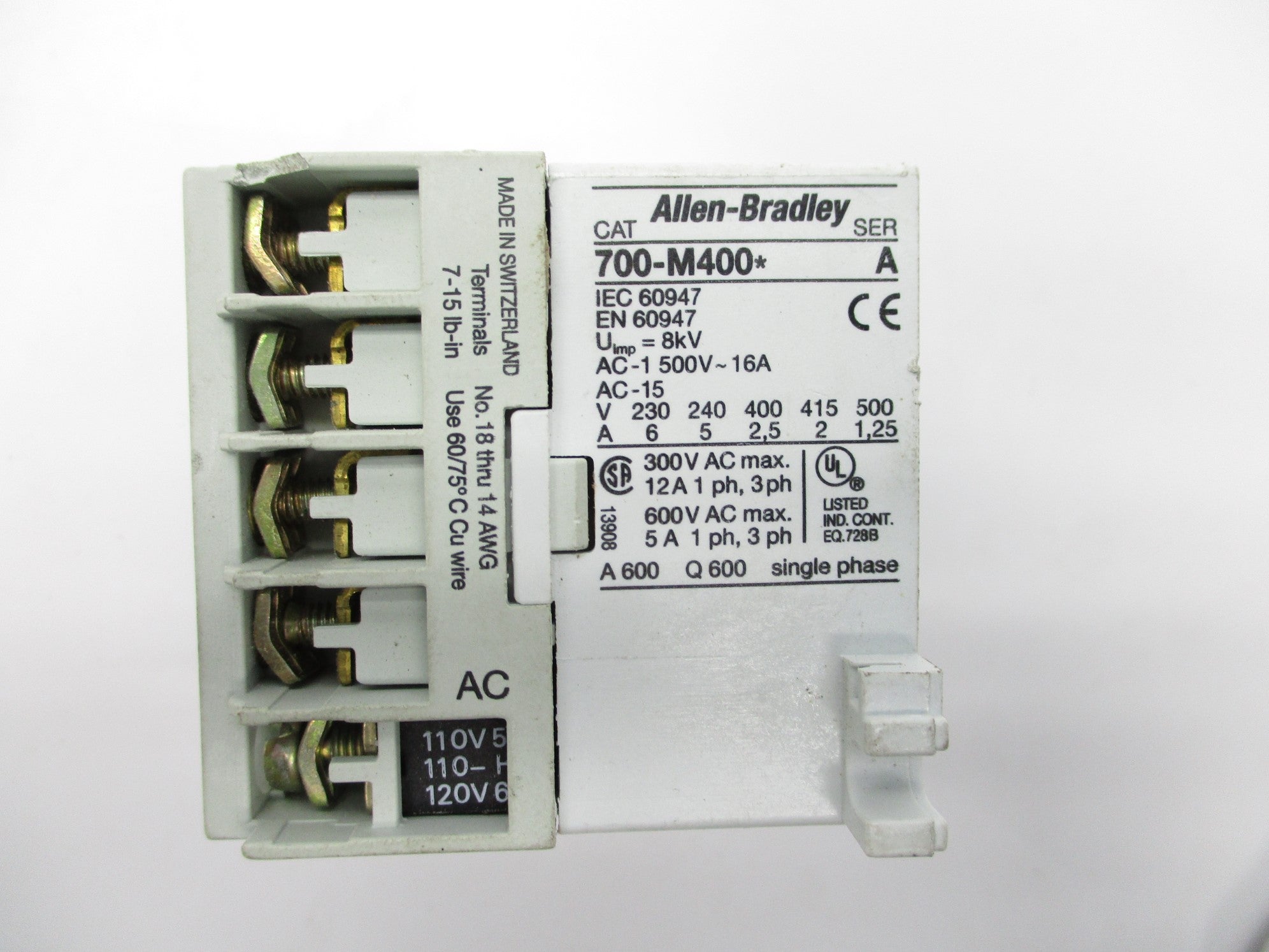 INDUSTRIAL SPARE PART 700-M400A1 SER. A 110/120V (AS PICTURED) NSNP
