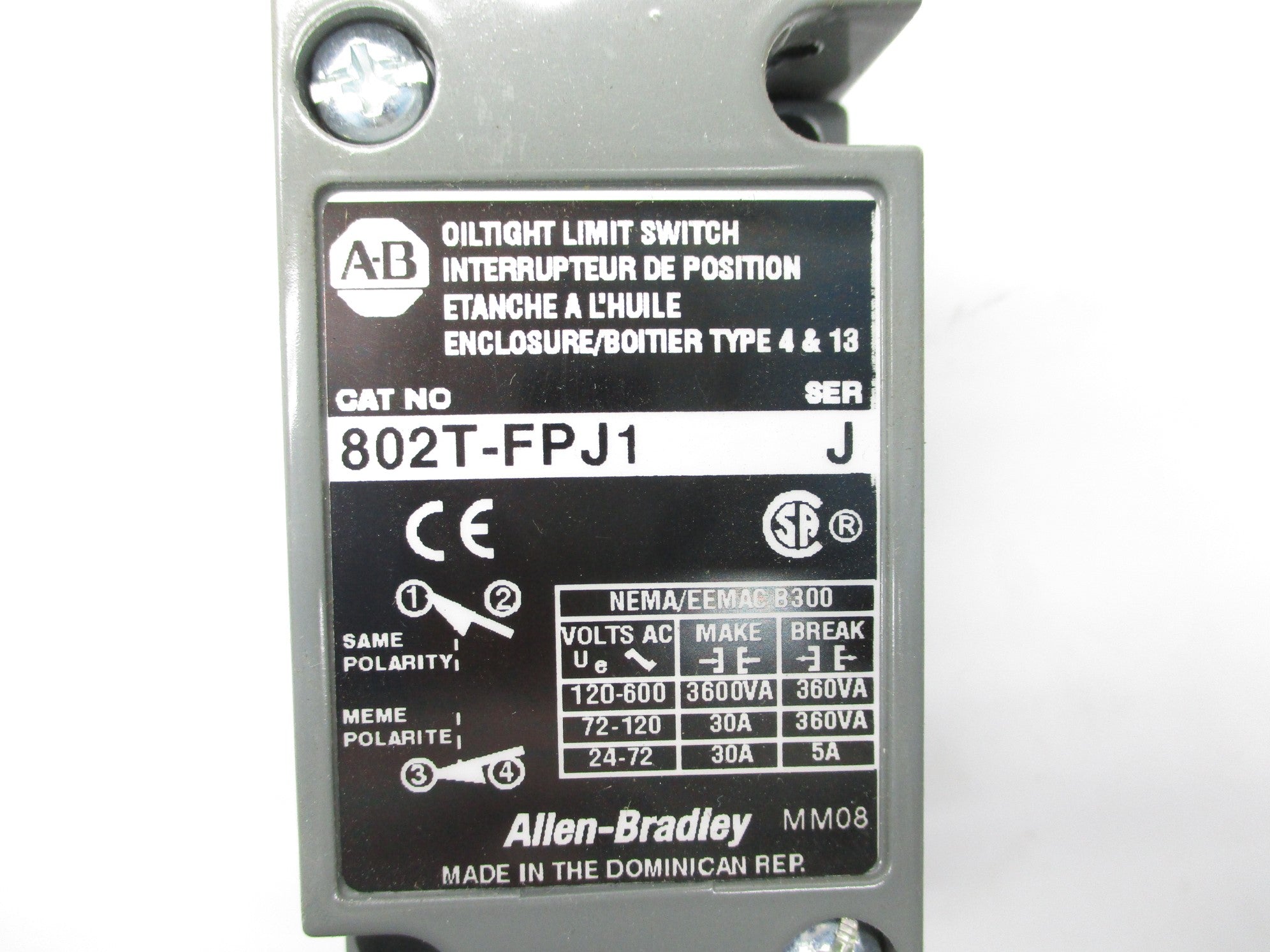 INDUSTRIAL SPARE PART 802T-FPJ1 SER. J NSNP