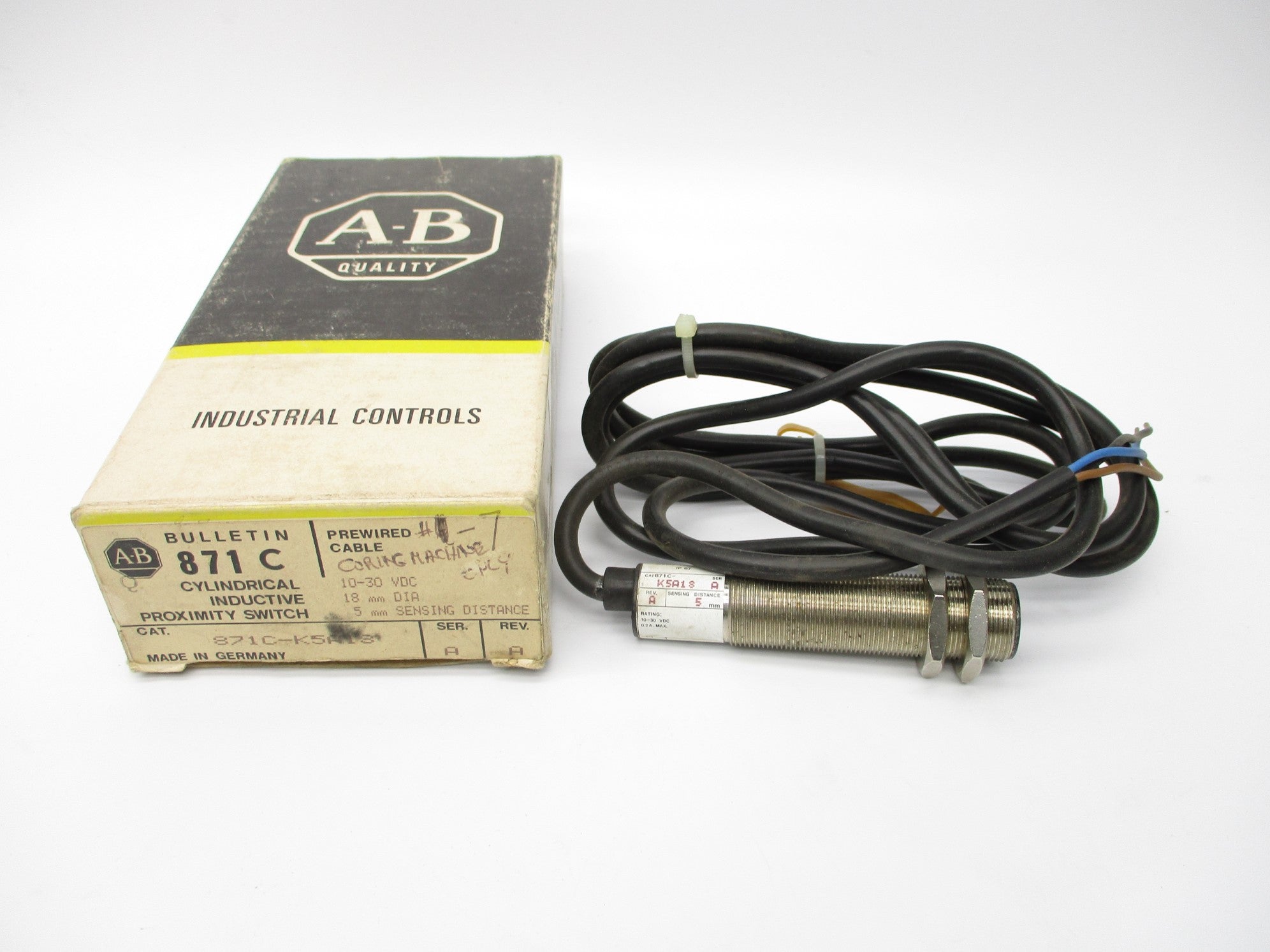 INDUSTRIAL SPARE PART 871C-K5A18 SER. A (BK/YL) NSMP