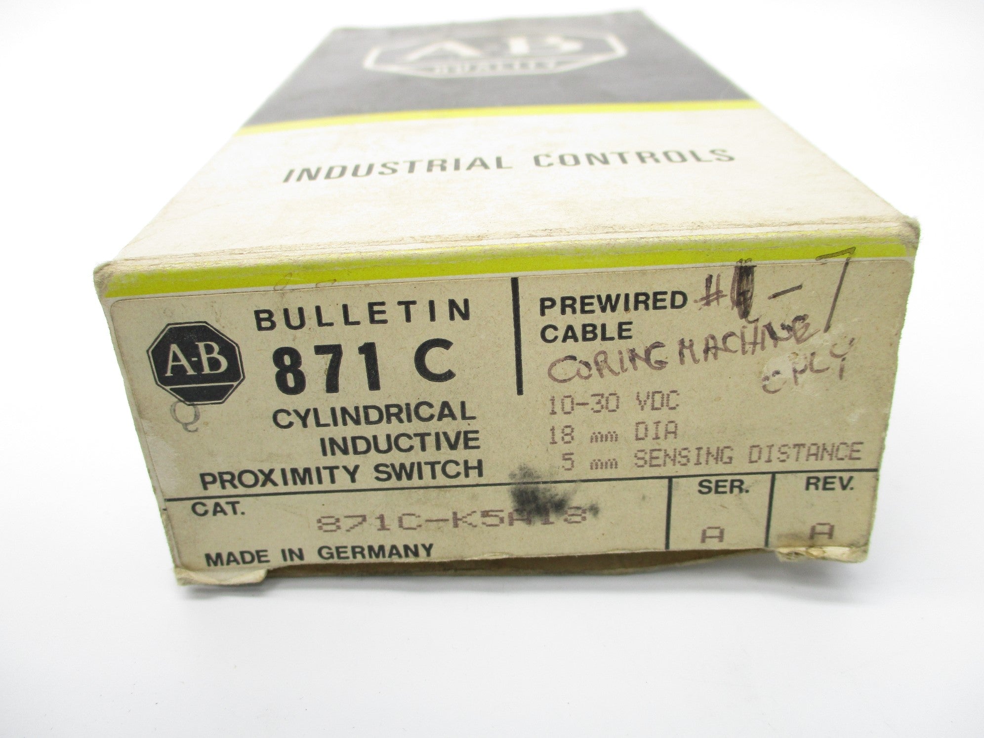 INDUSTRIAL SPARE PART 871C-K5A18 SER. A (BK/YL) NSMP