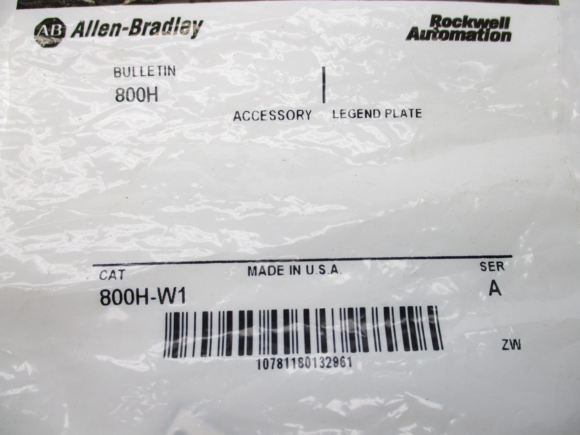 INDUSTRIAL SPARE PART 800H-W1 SER. A NSMP