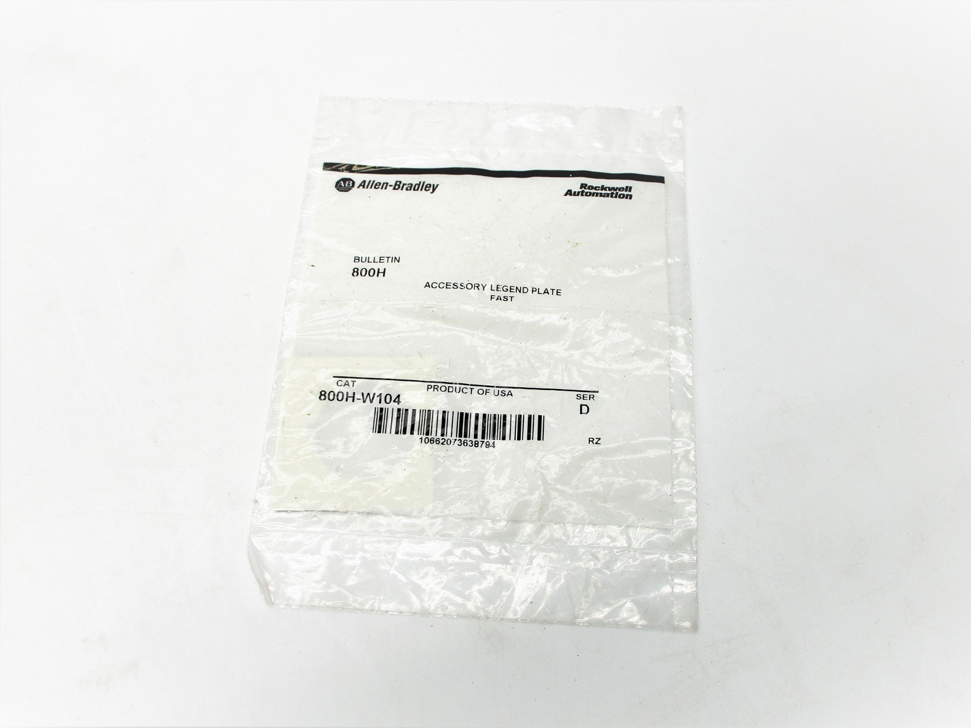 INDUSTRIAL SPARE PART 800H-W104 SER. D NSMP