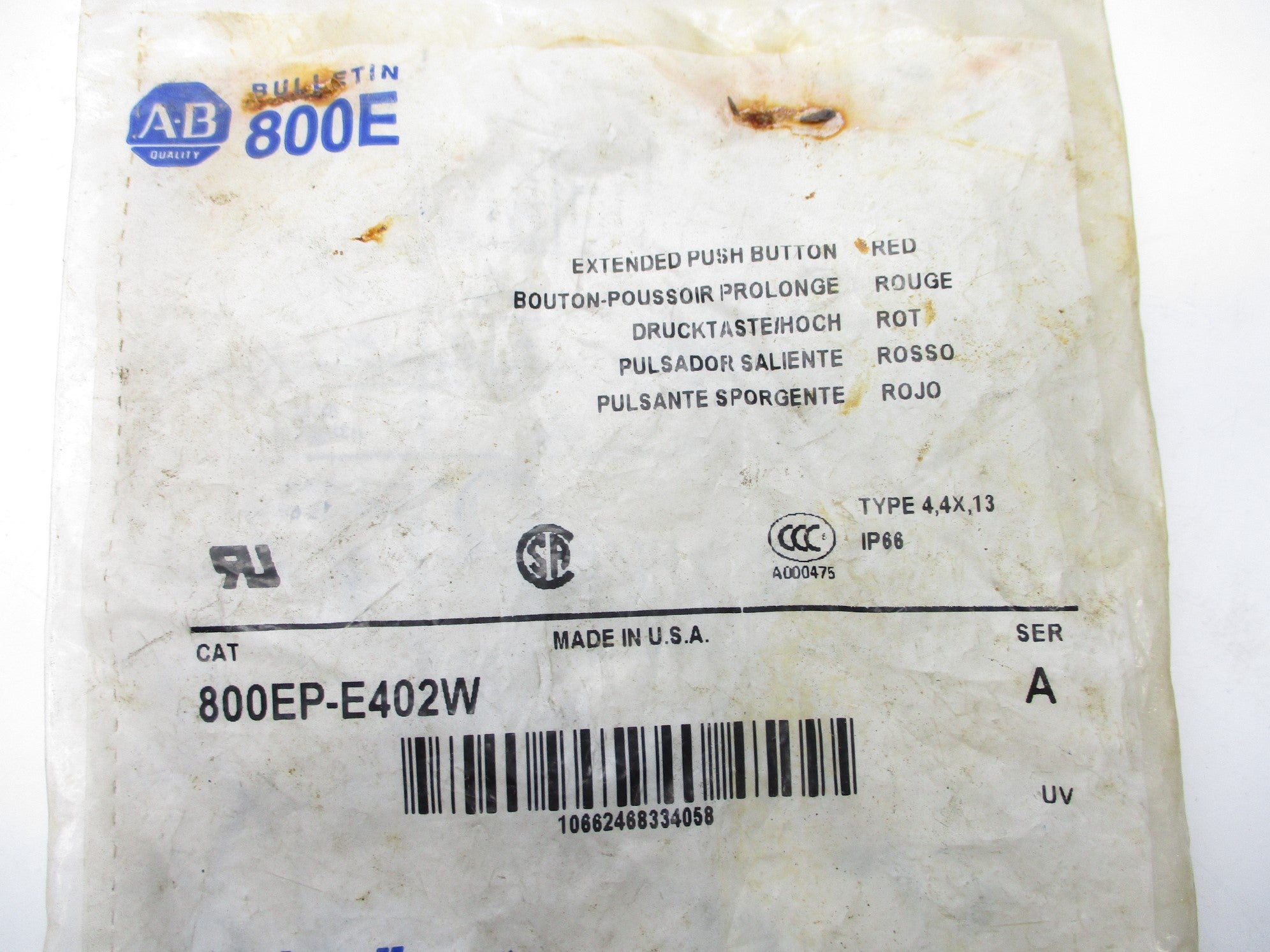 INDUSTRIAL SPARE PART 800EP-E402W SER. A NSMP