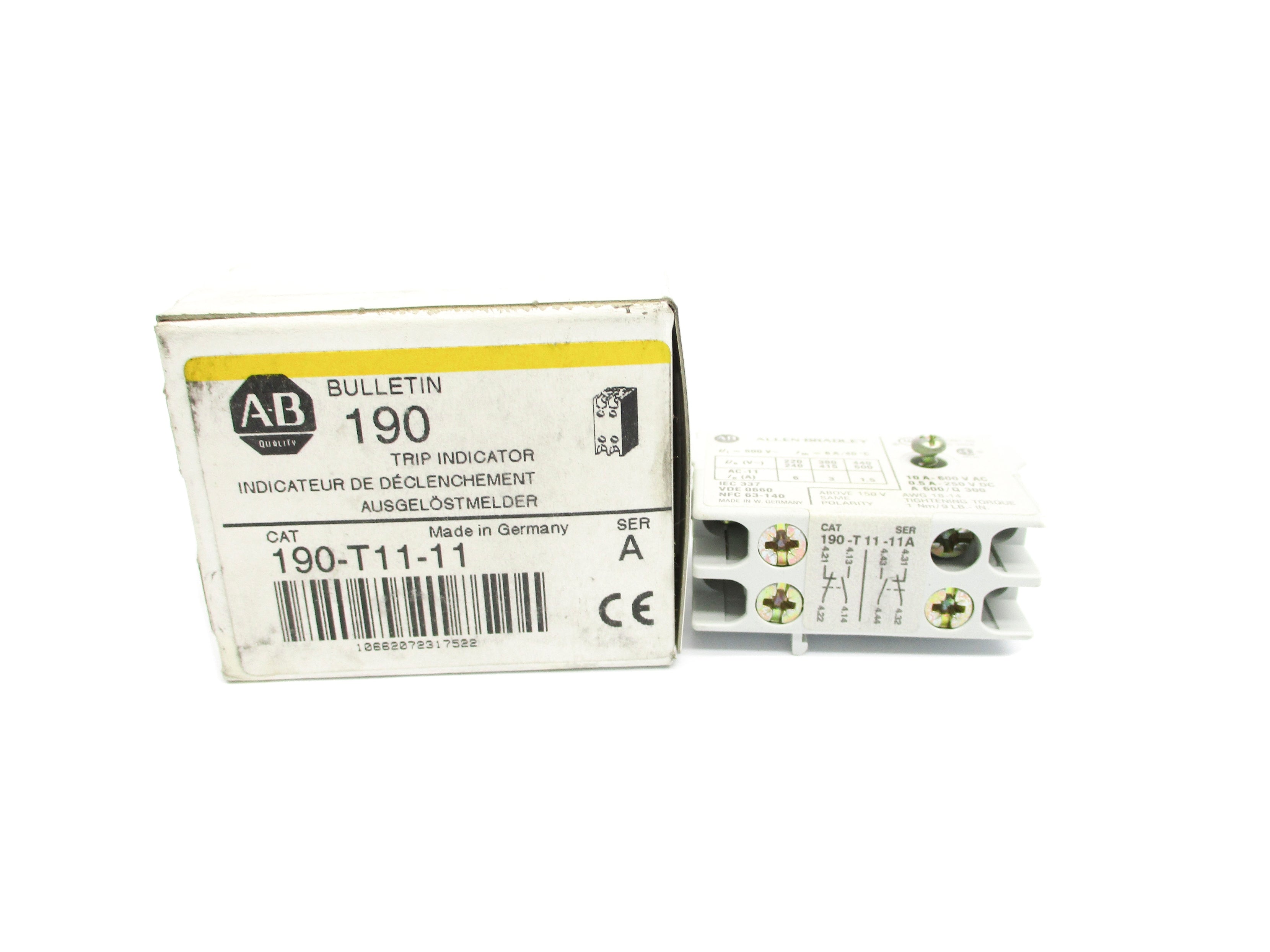 INDUSTRIAL SPARE PART 190-T11-11 SER. A (WH/YL) NSMP