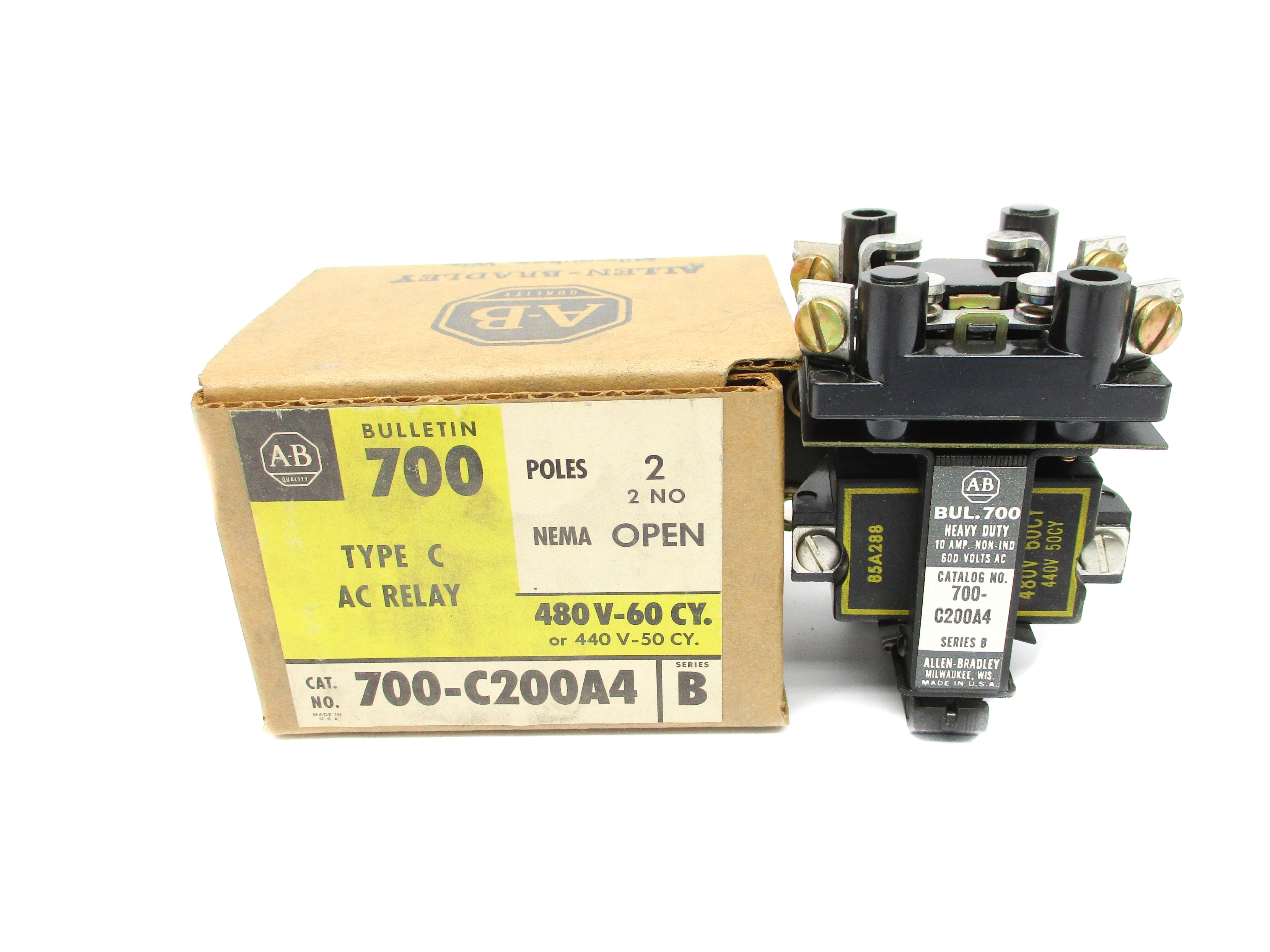 ALLEN BRADLEY 700-C200A4 SER. B 440/480V (BR/YL) NSMP