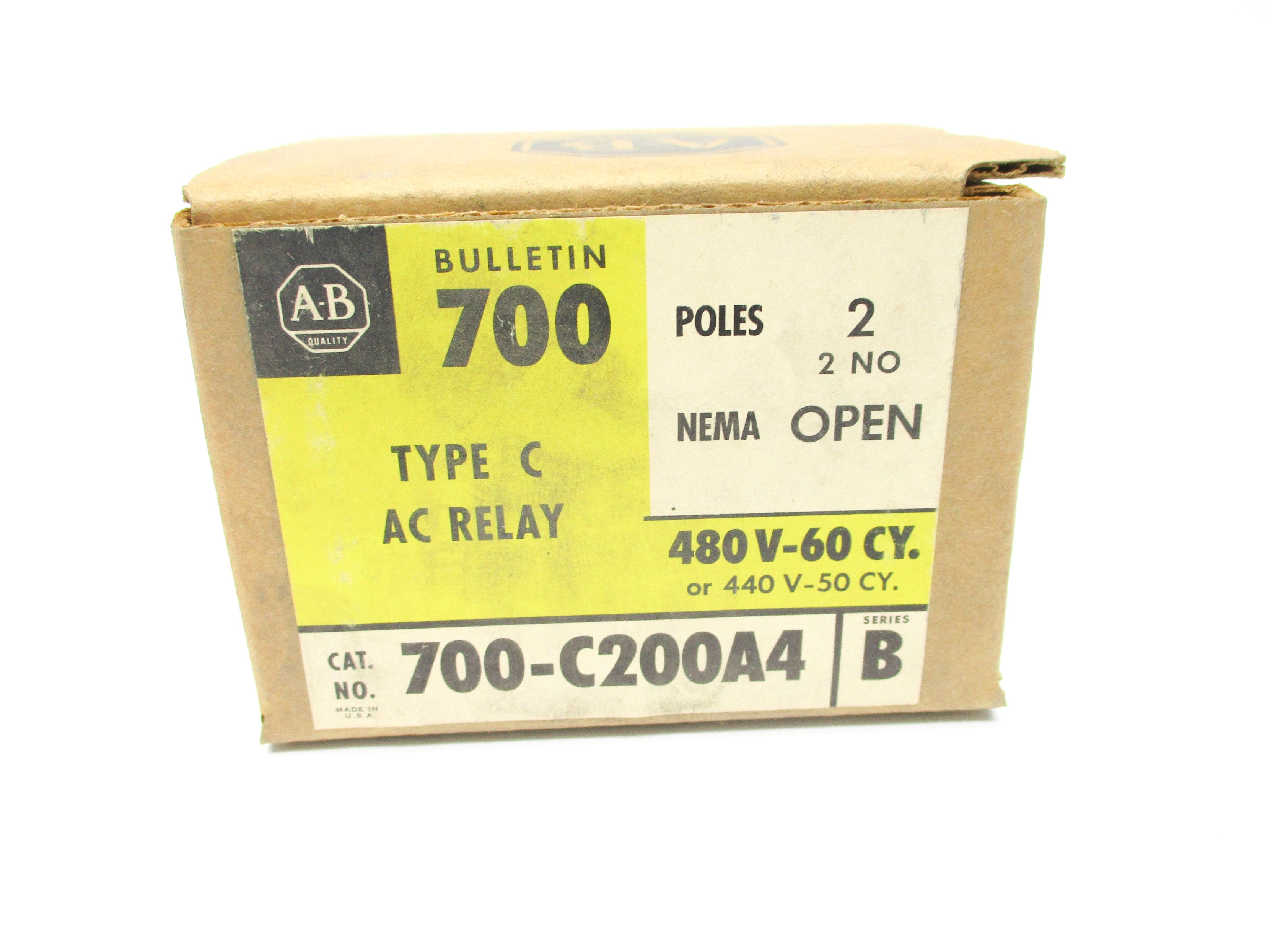 ALLEN BRADLEY 700-C200A4 SER. B 440/480V (BR/YL) NSMP