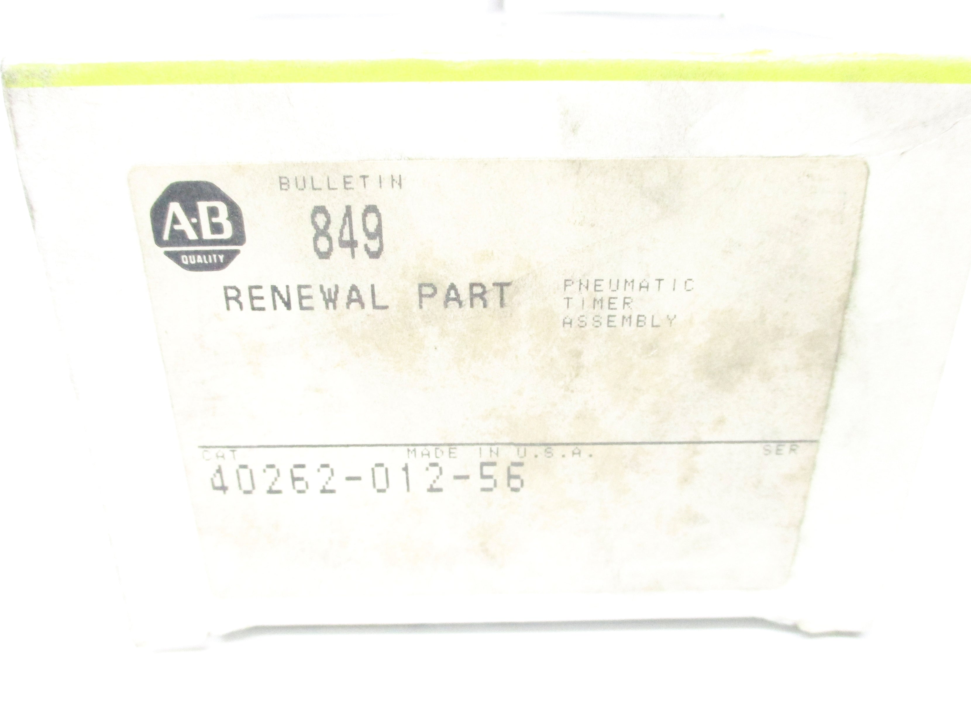ALLEN BRADLEY 40262-012-56 (BK/YL) NSMP