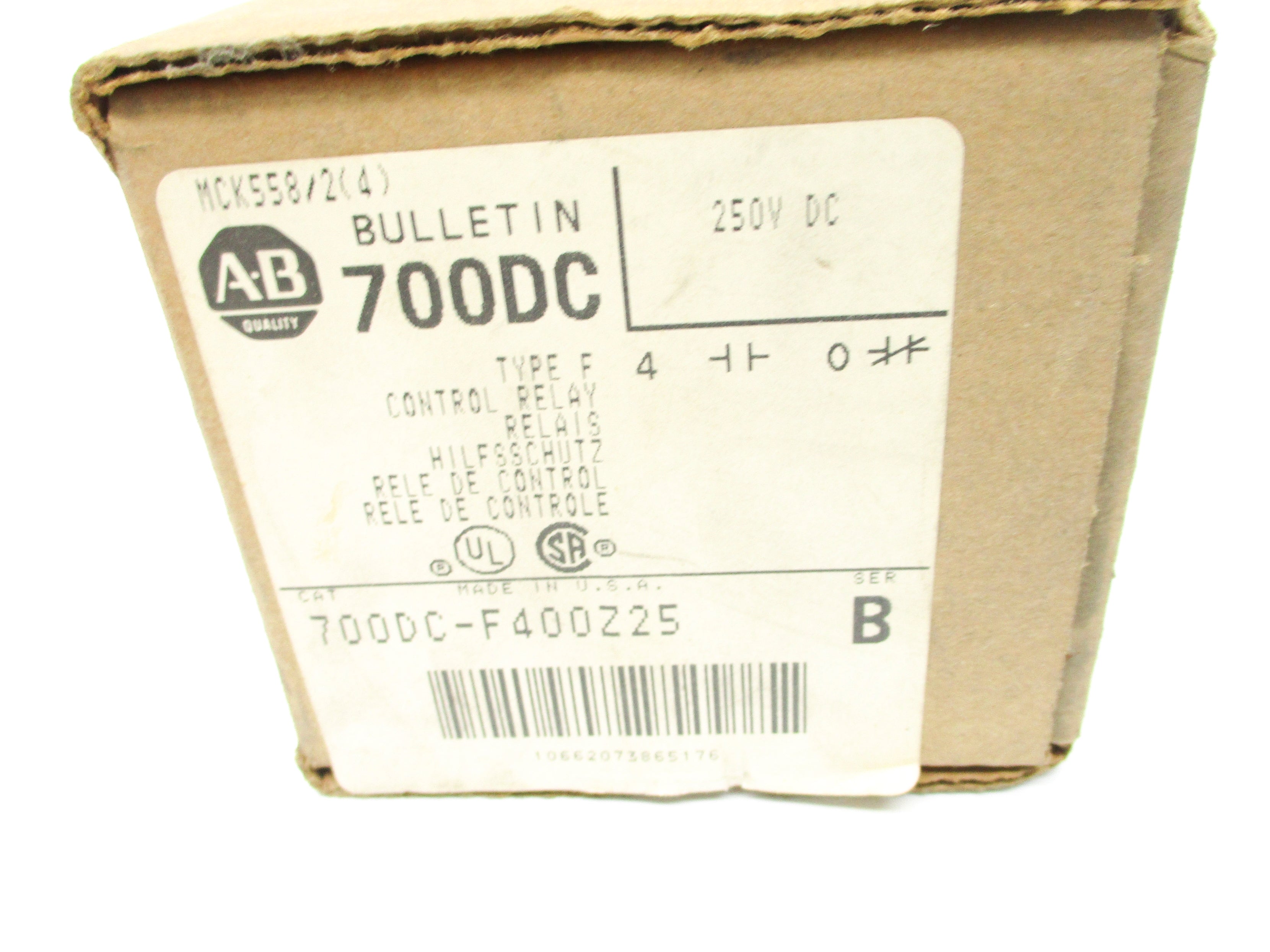 INDUSTRIAL SPARE PART 700DC-F400Z25 SER. B 250VDC (BR/WH) NSMP