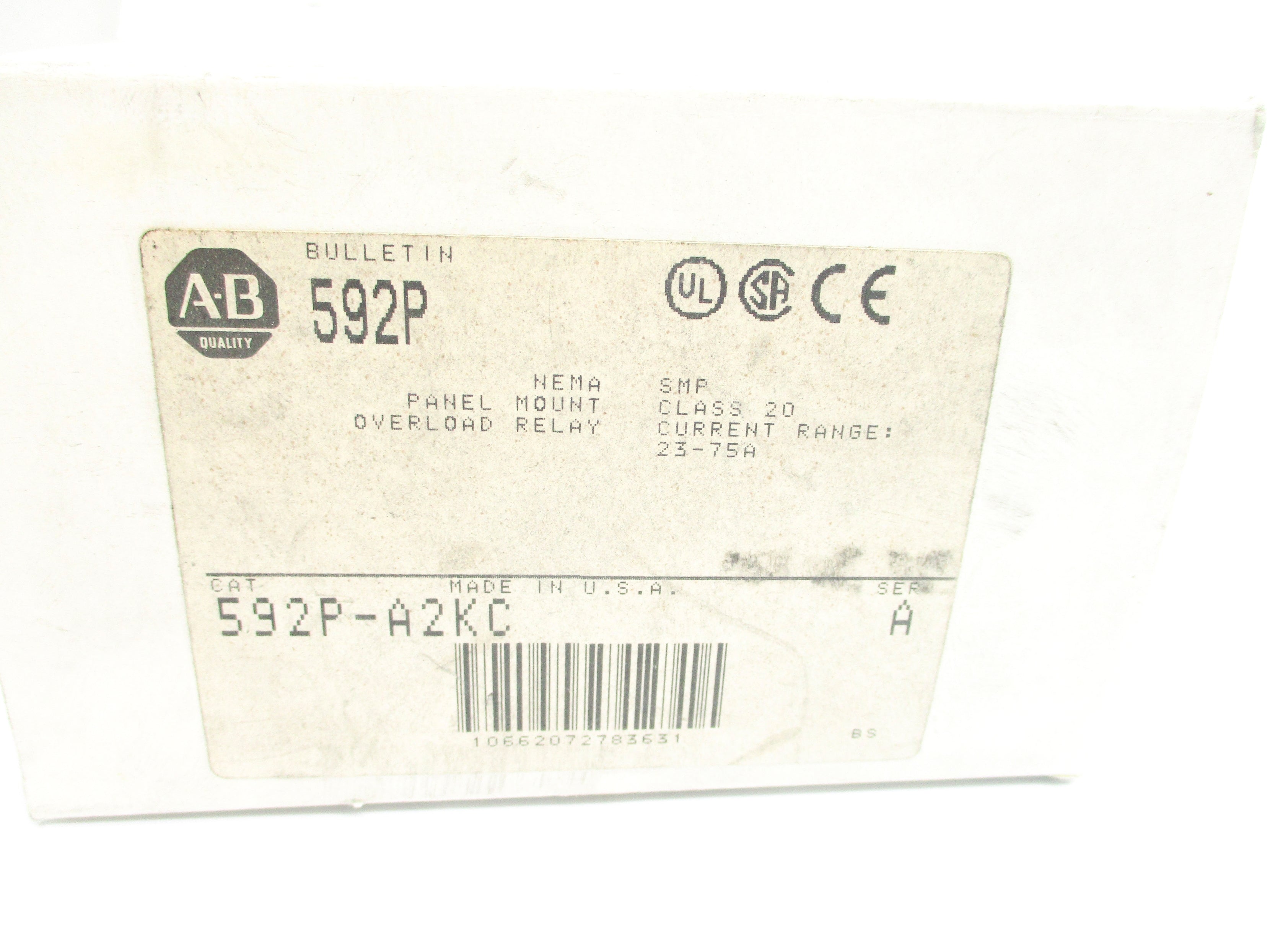 INDUSTRIAL SPARE PART 592P-A2KC SER. A 23-75A (GY/BL) NSMP