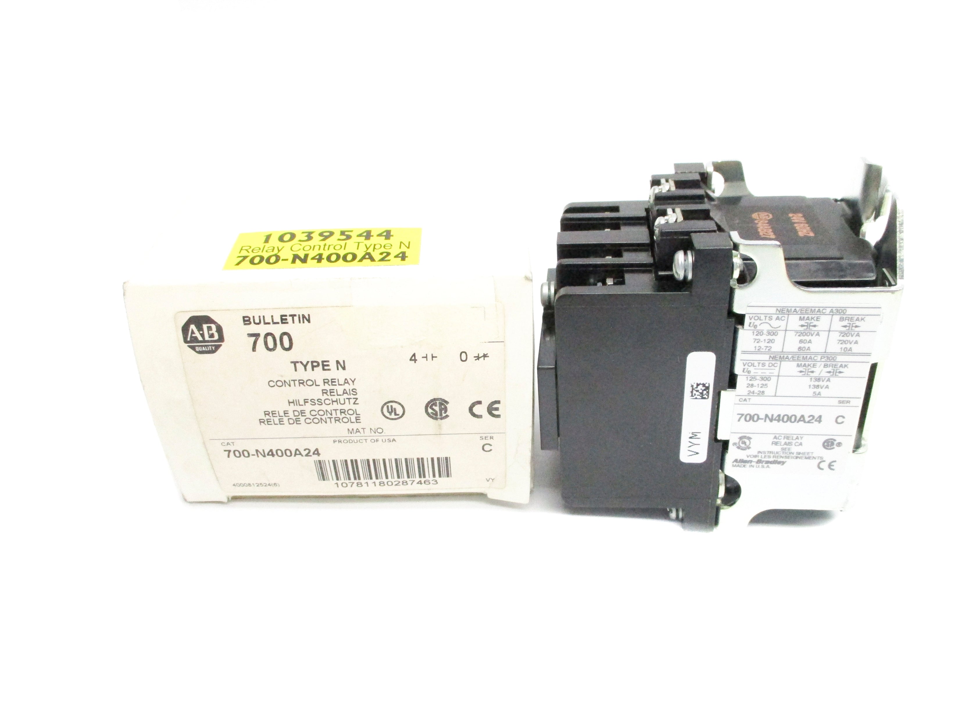 INDUSTRIAL SPARE PART 700-N400A24 SER. C 24V (WH) NSMP