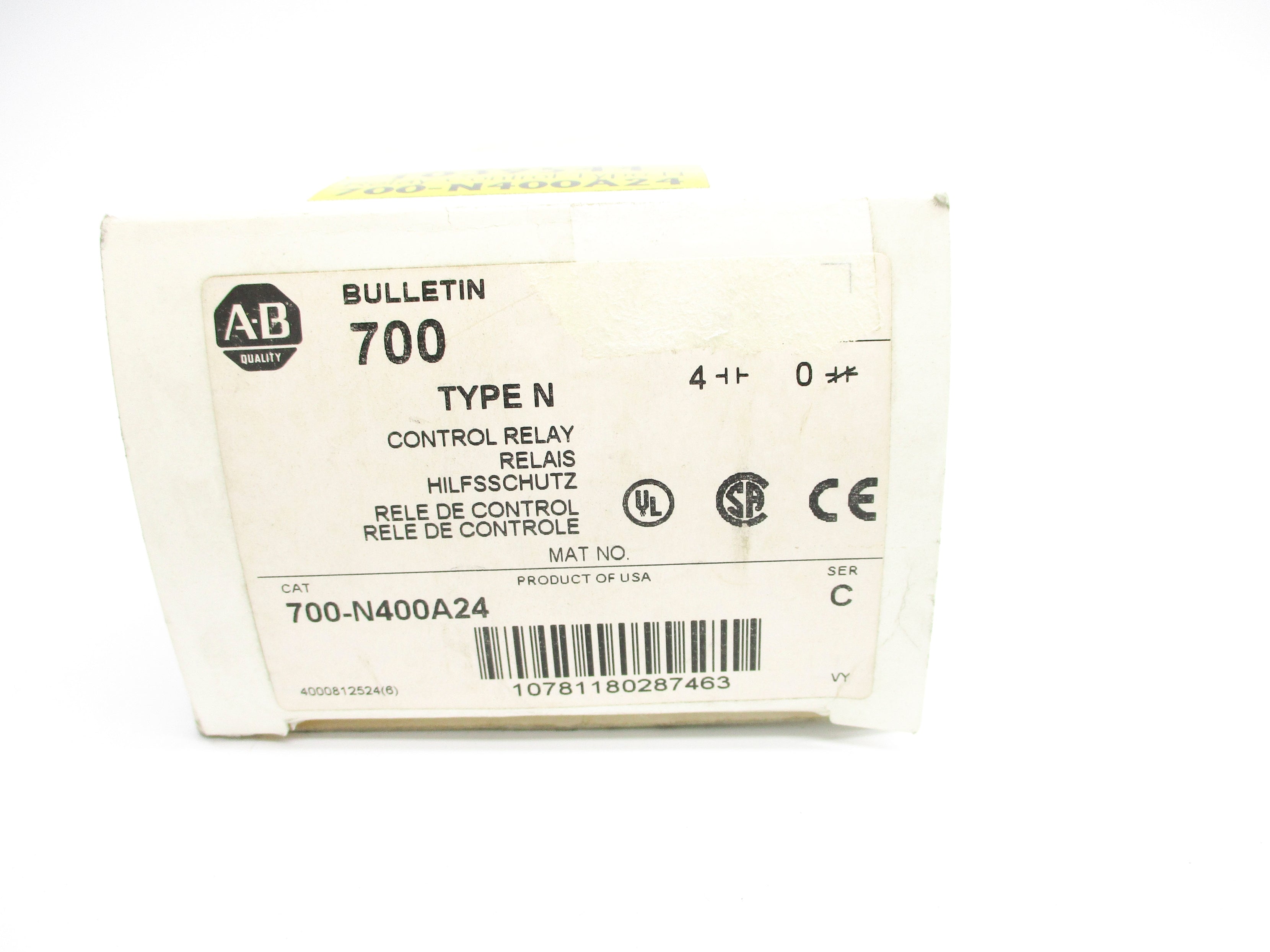 INDUSTRIAL SPARE PART 700-N400A24 SER. C 24V (WH) NSMP