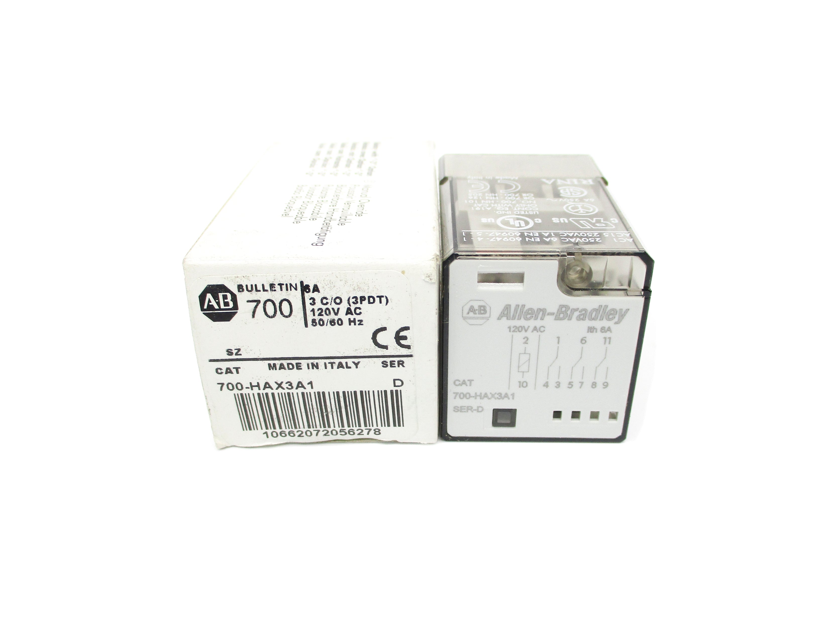 INDUSTRIAL SPARE PART 700-HAX3A1 SER. D 5A 120VAC (WH) NSMP